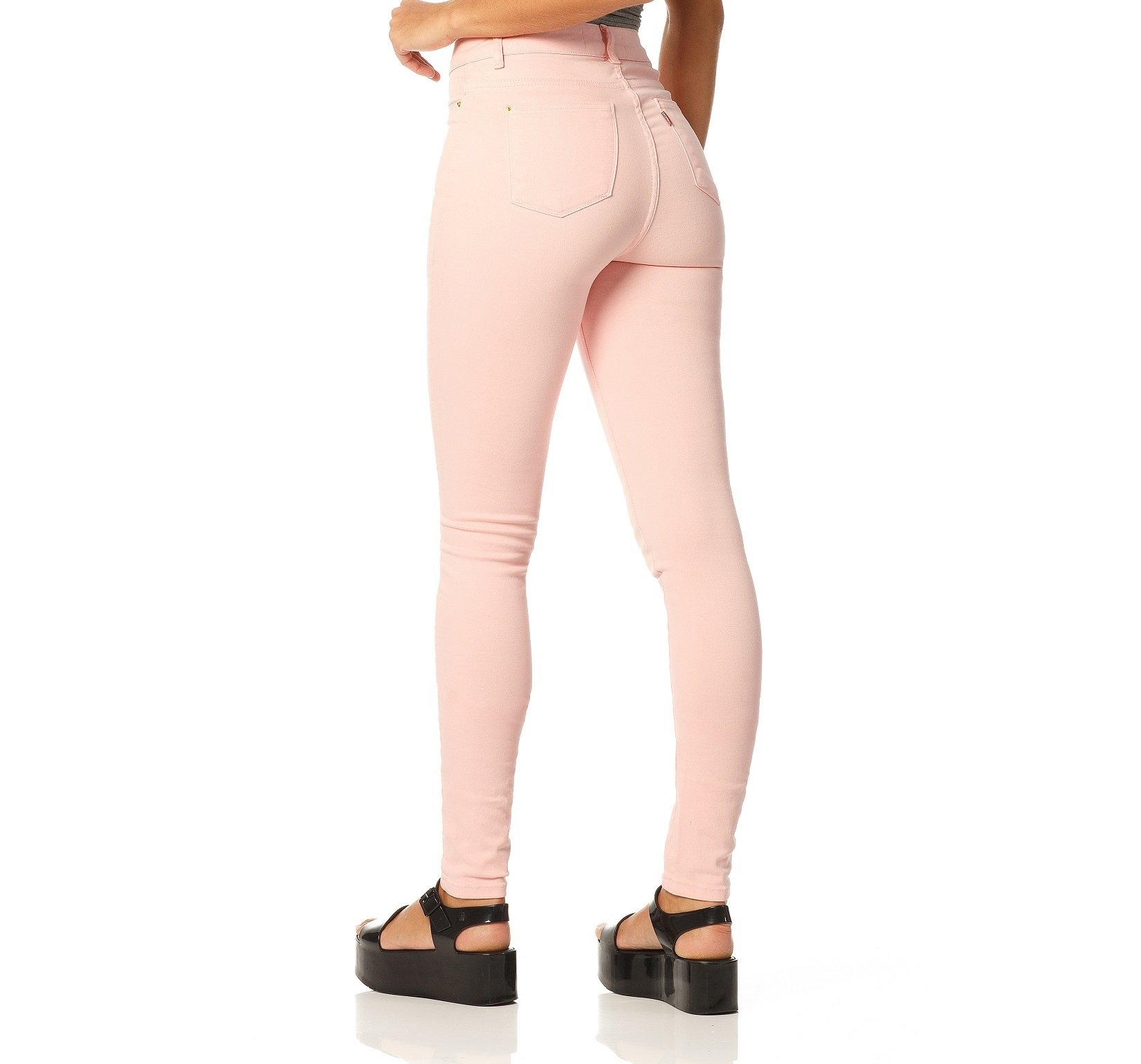calca skinny hot pants rosa quartz dz2373 costas proximo denim zero
