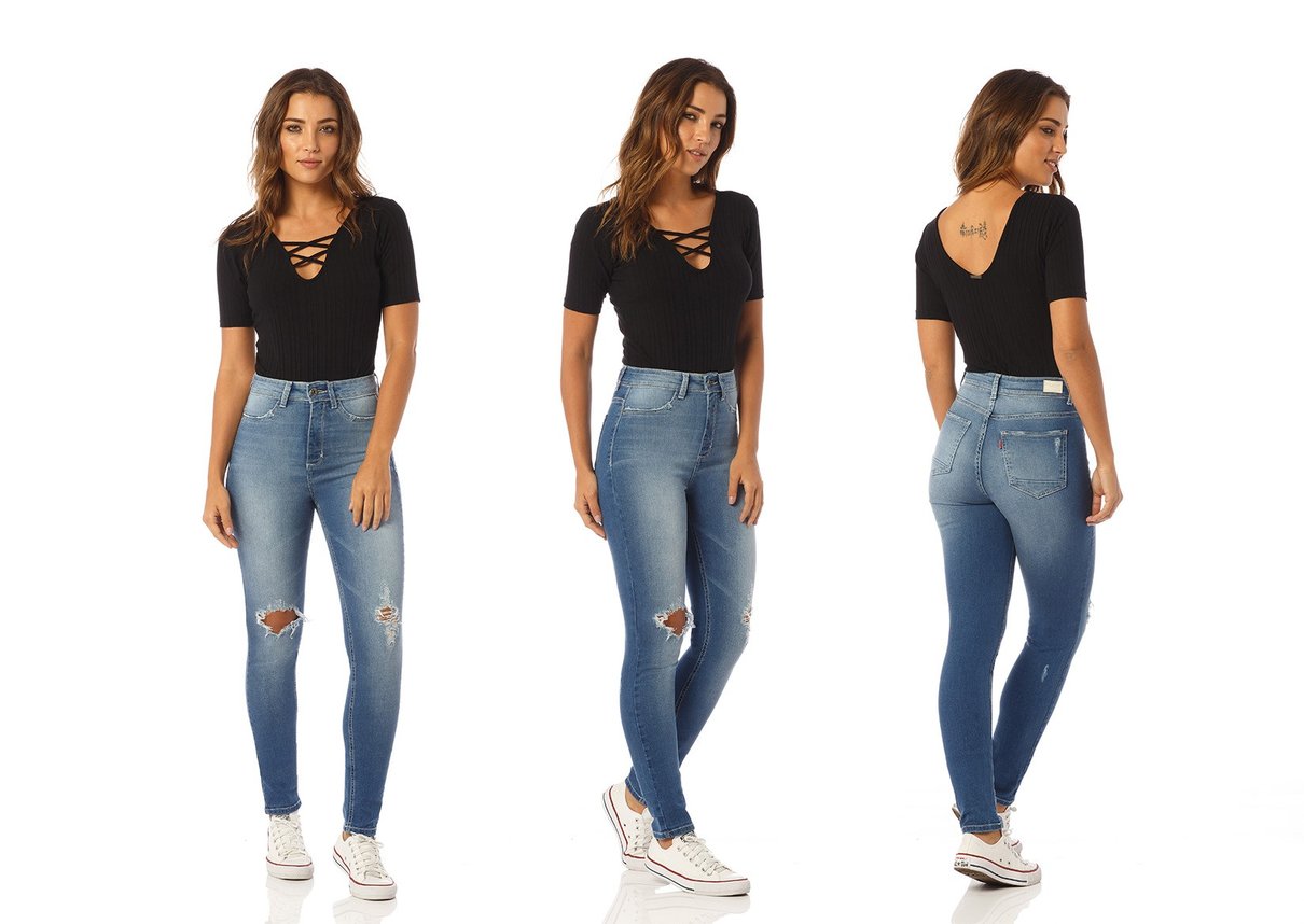 calca skinny hot pants rasgada dz2426 frente denim zero descricao