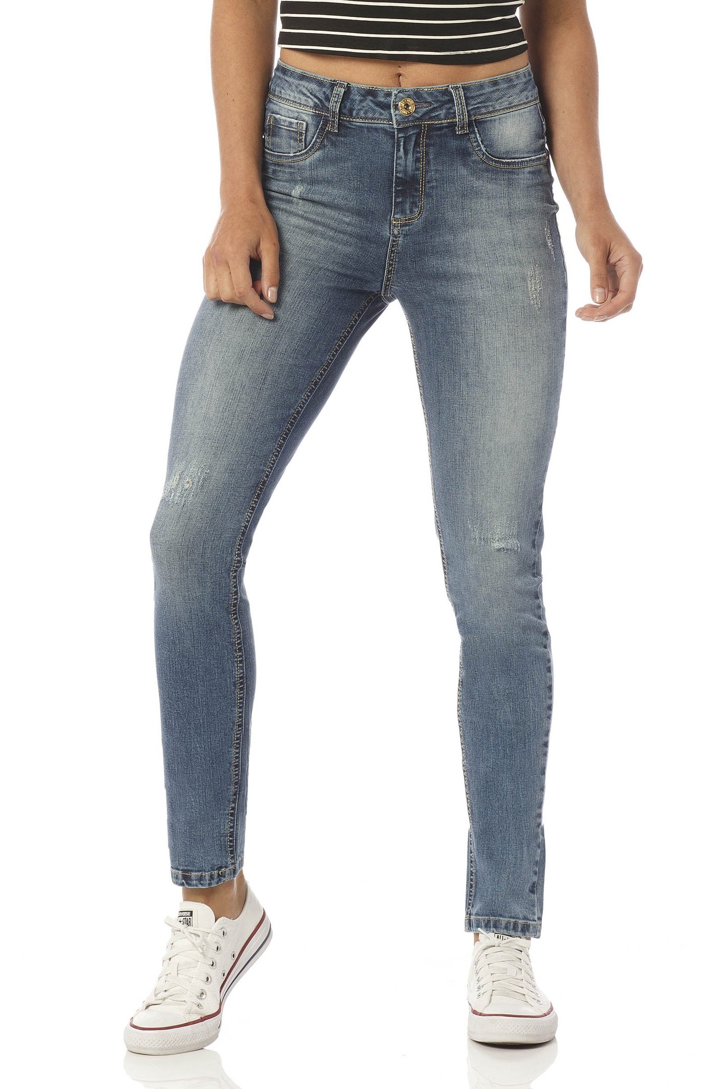 calca skinny media estonada dz2407 frente proximo denim zero