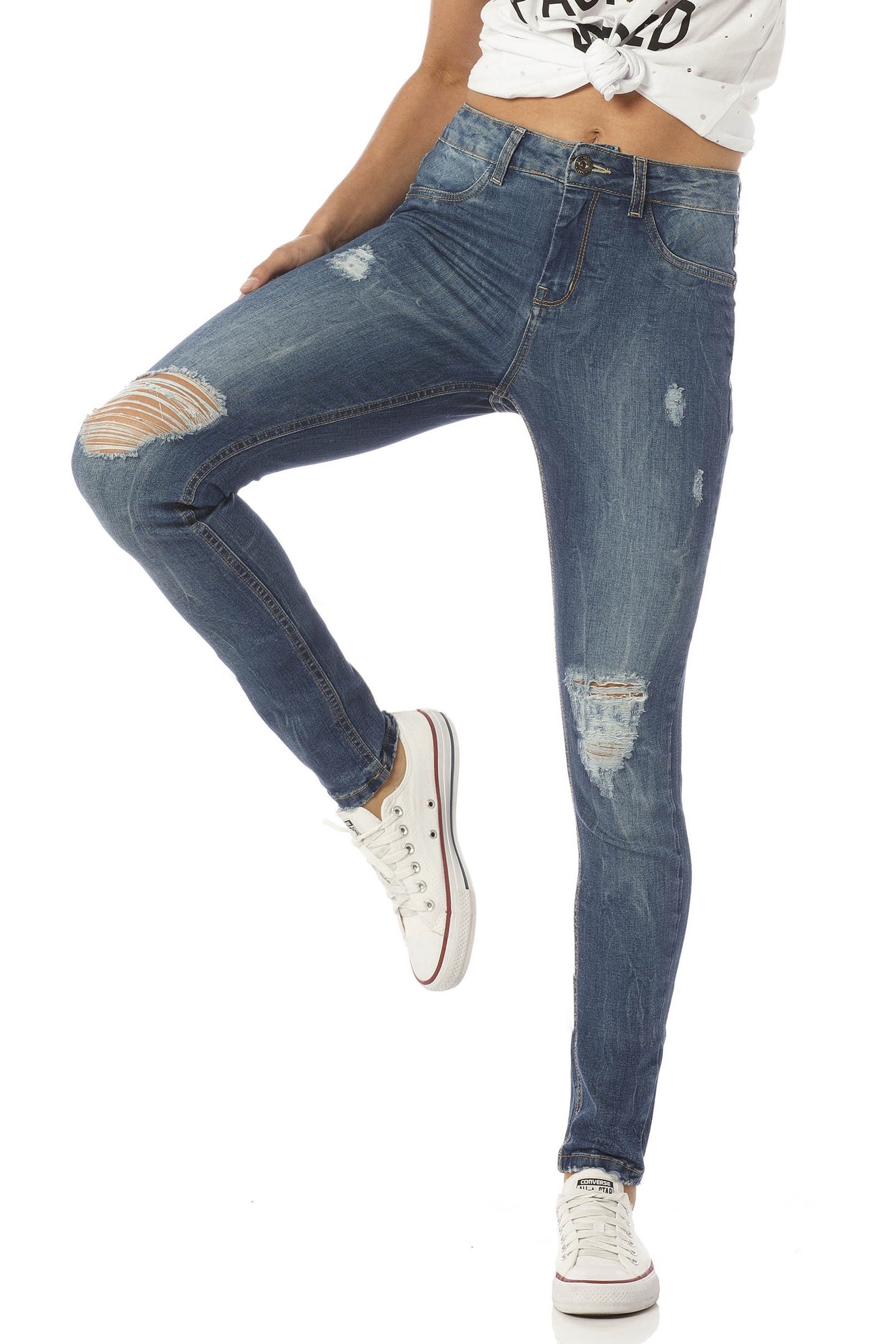calca skinny hot pants detonada dz2396 frente proximo denim zero