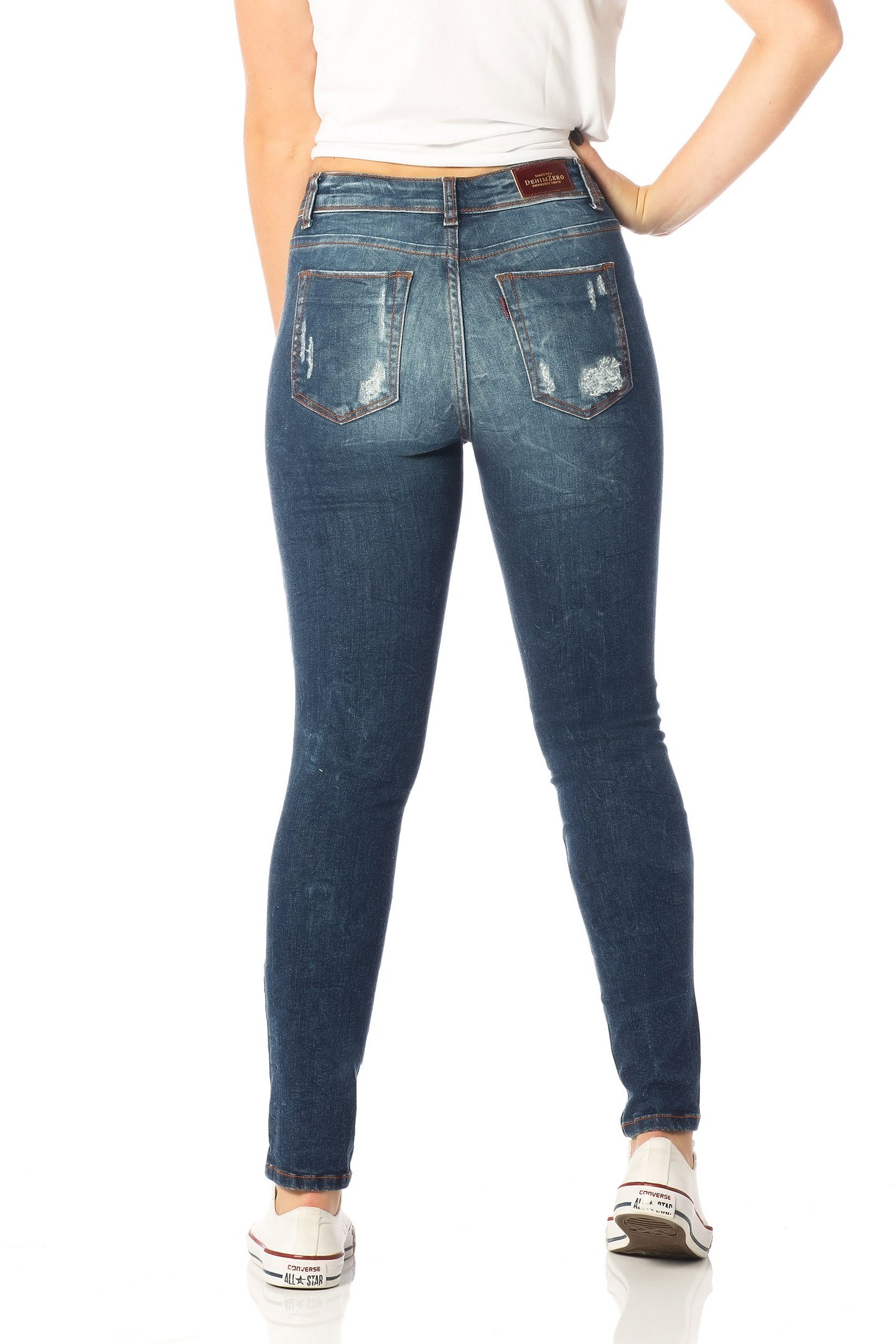 calca skinny media destroyed dz2535 costas proximo denim zero