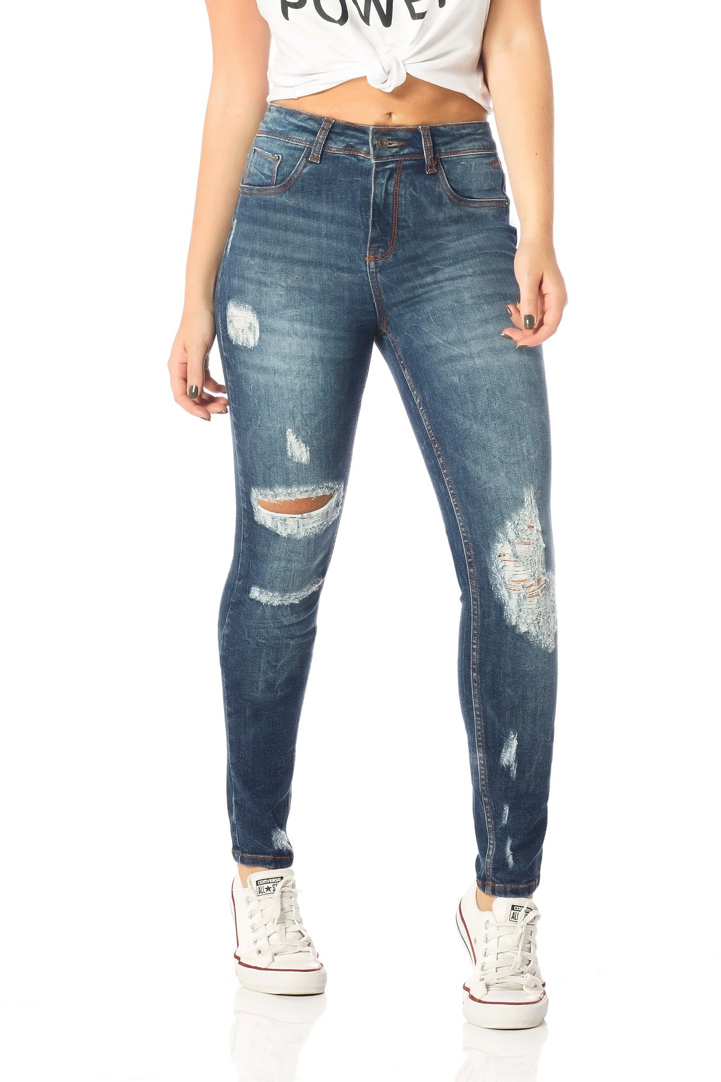 calca skinny media destroyed dz2535 frente proximo denim zero