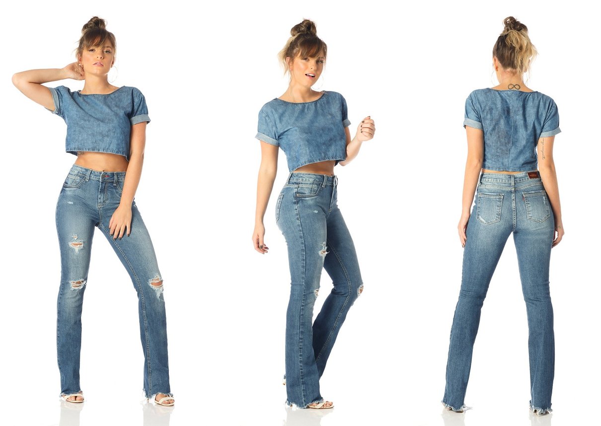calca boot cut barra irregular dz2514 tripla denim zero