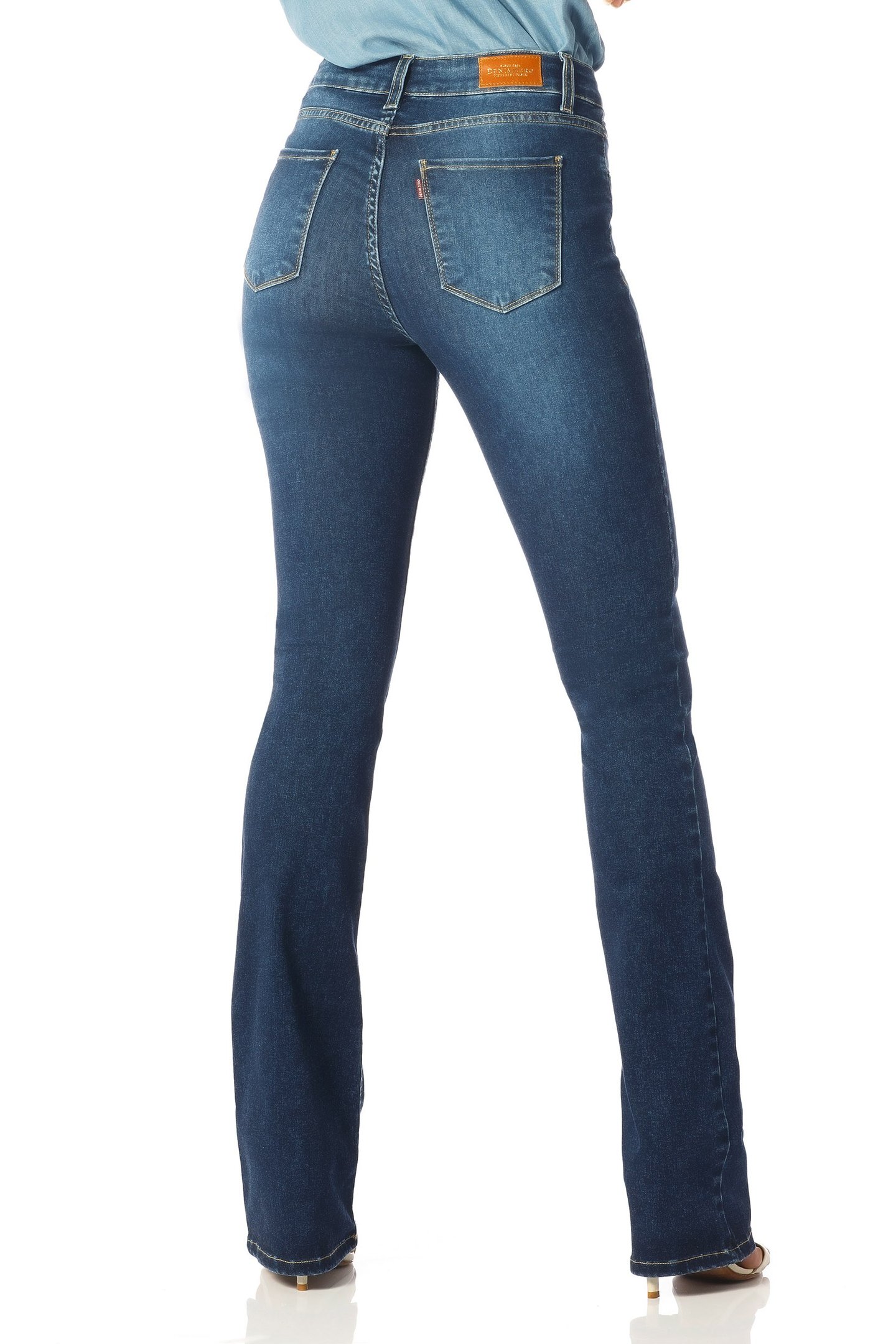 calca boot cut media estonado dz2513 costas proximo denim zero
