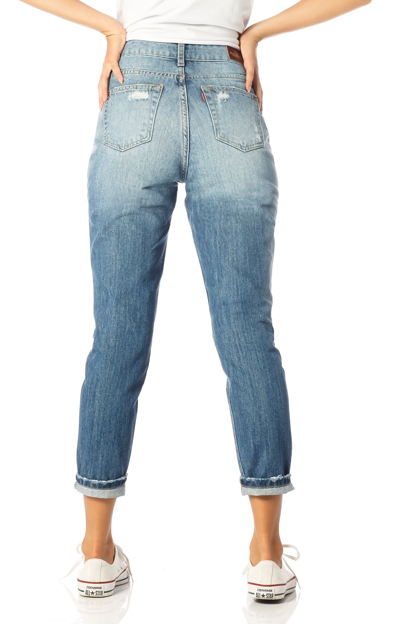calca mom alta destroyed dz2530 costas proximo denim zero