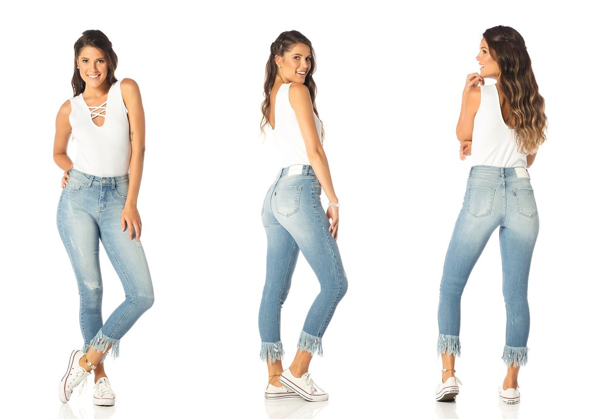 calca skinny media cropped franjas dz2533 descricao denim zero