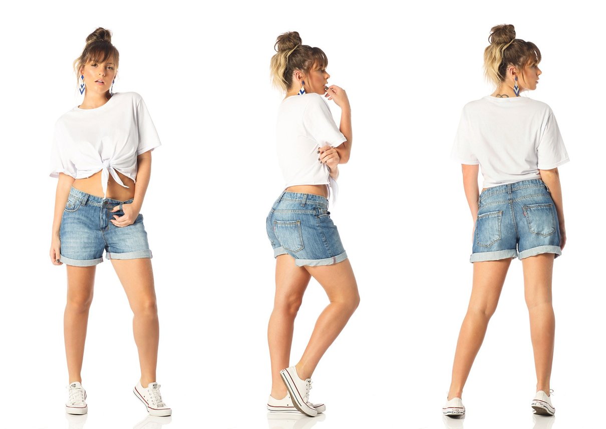 bermuda feminina boyfriend estonado dz6190 tripla denim zero