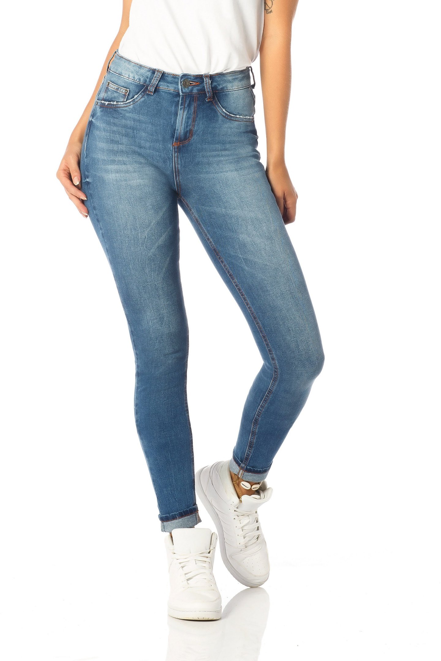 calca skinny media bigodes dz2559 frente proxima denim zero