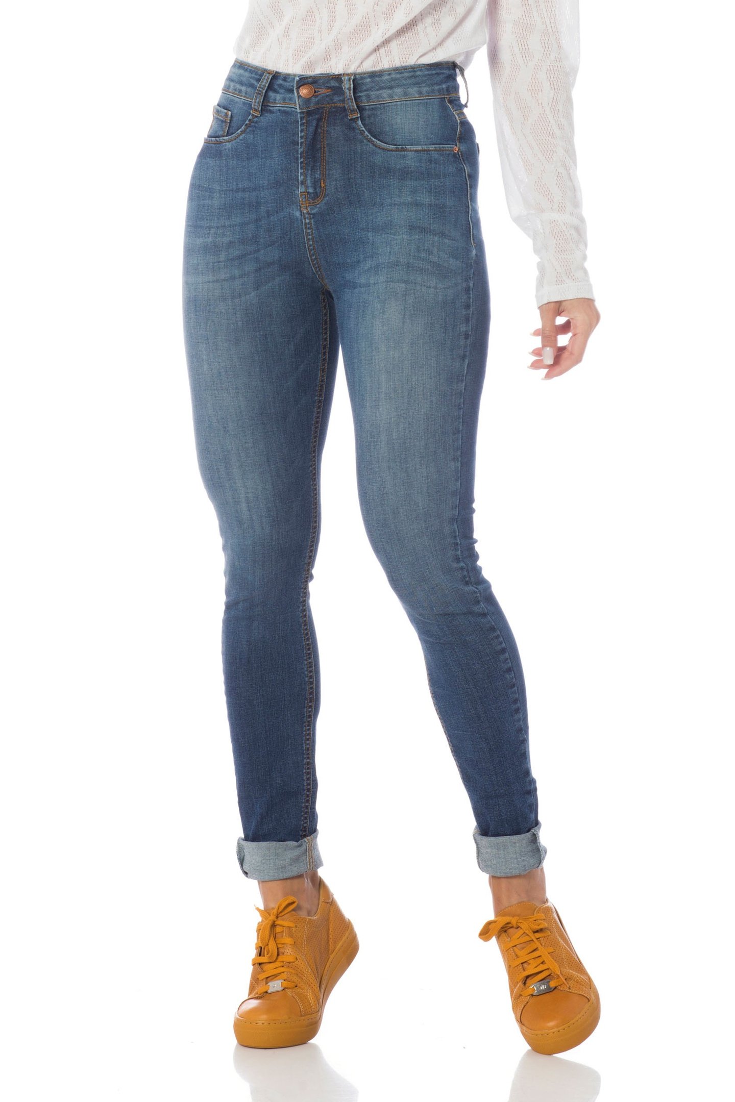 calca skinny media estonada dz2612 frente proximo denim zero