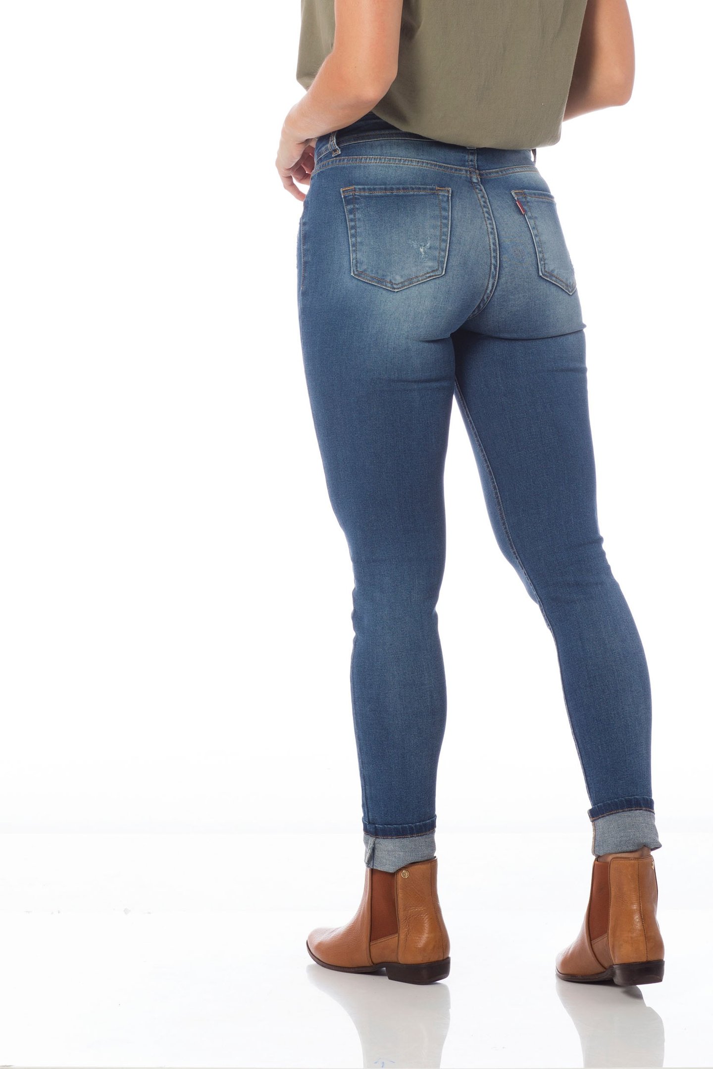 calca skinny media com puidos dz2615 costas proximo denim zero