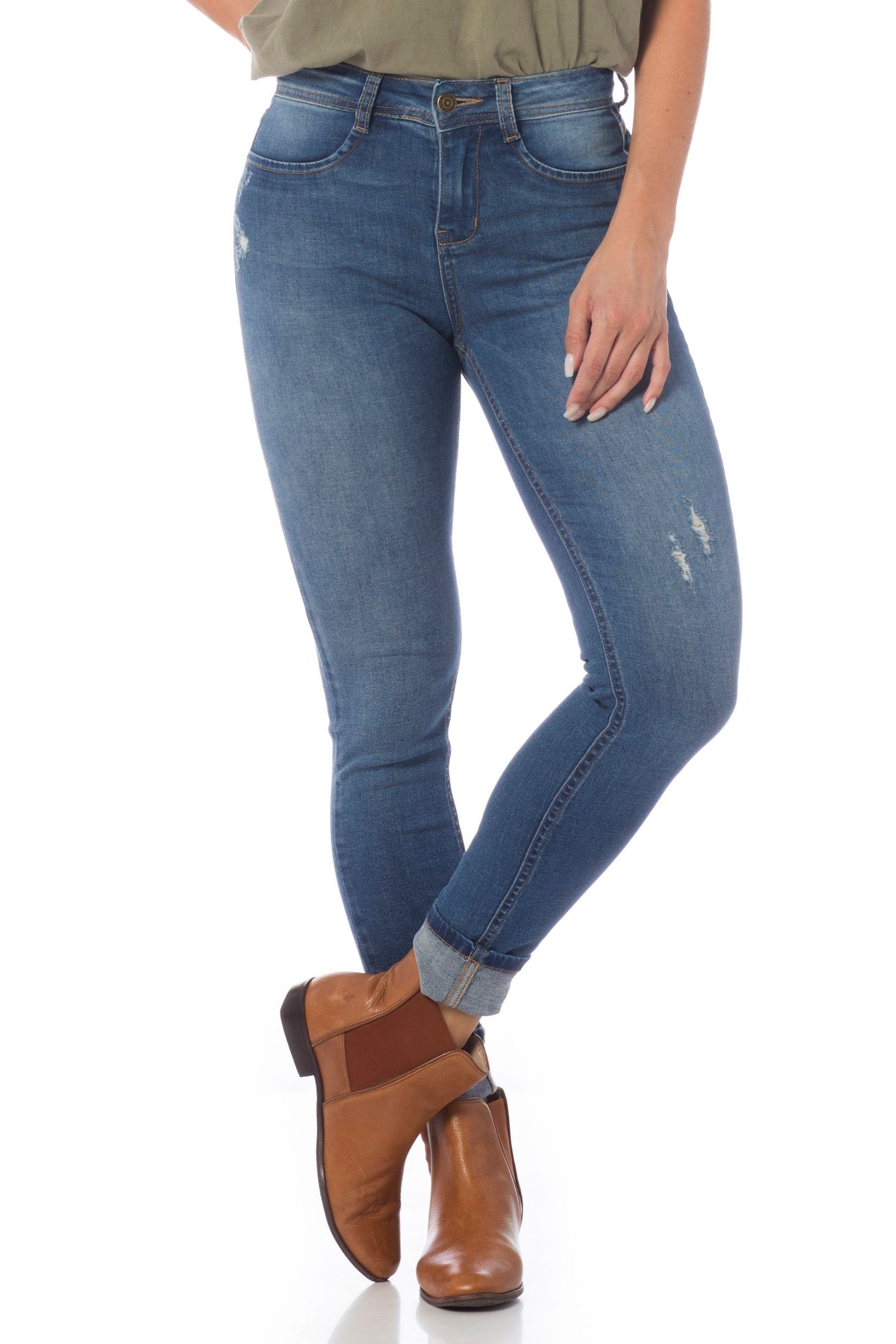 calca skinny media com puidos dz2615 frente proximo denim zero