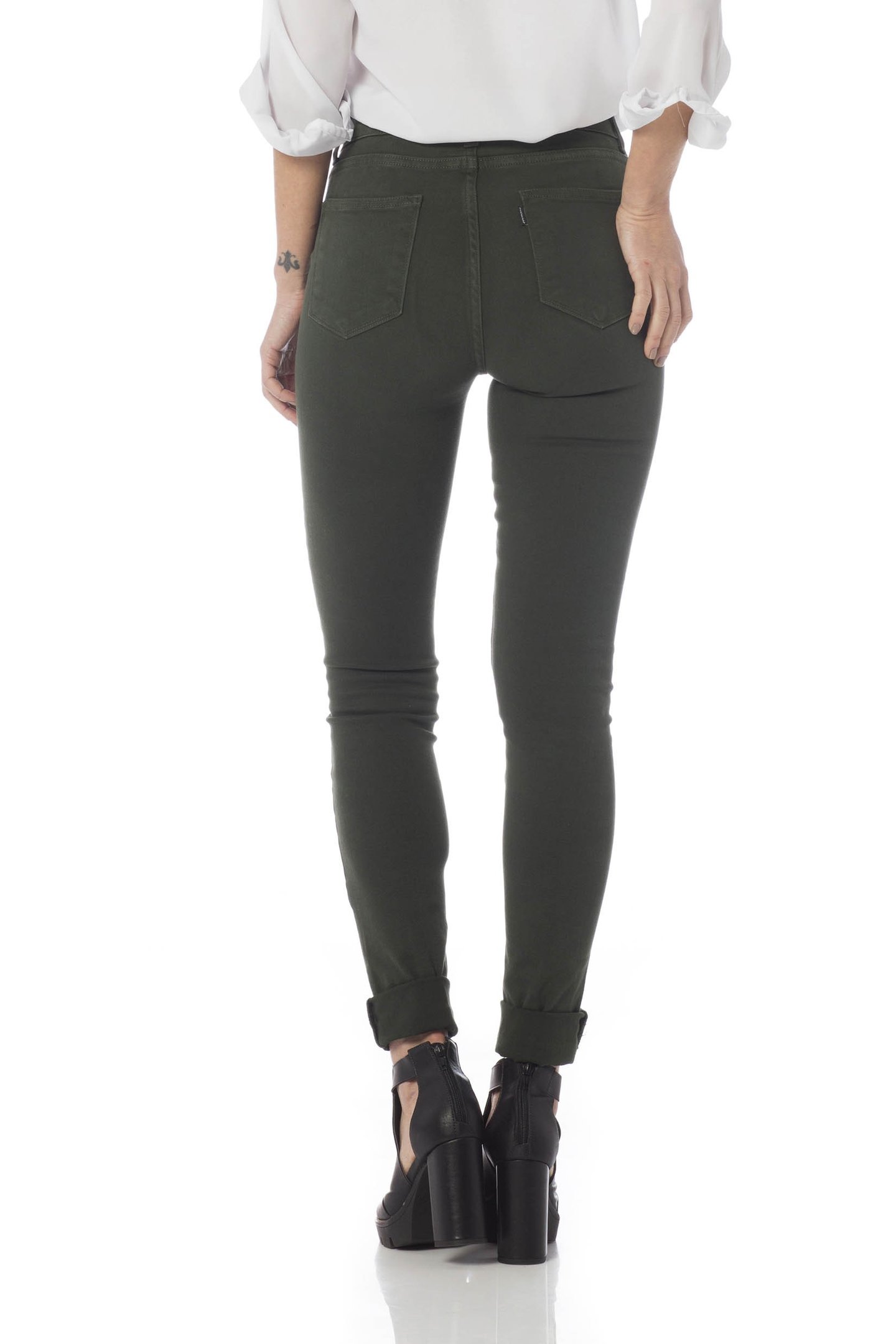 calca skinny media colors dz2560 forest costas proximo denim zero