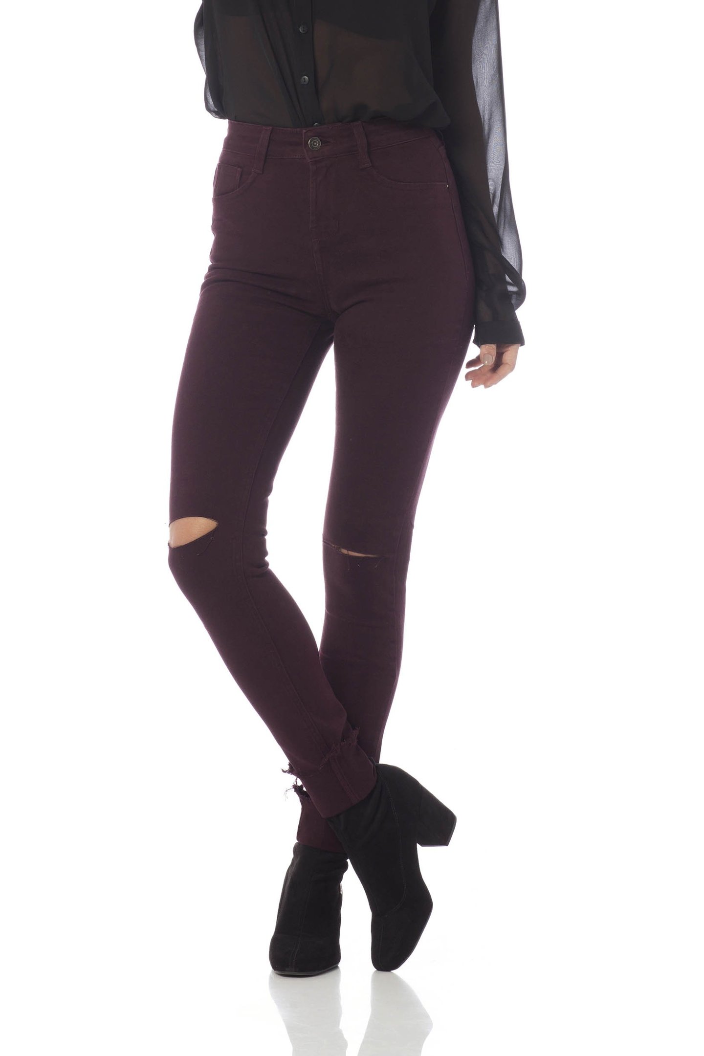 calca skinny media colors dz2564 passion frente proximo denim zero