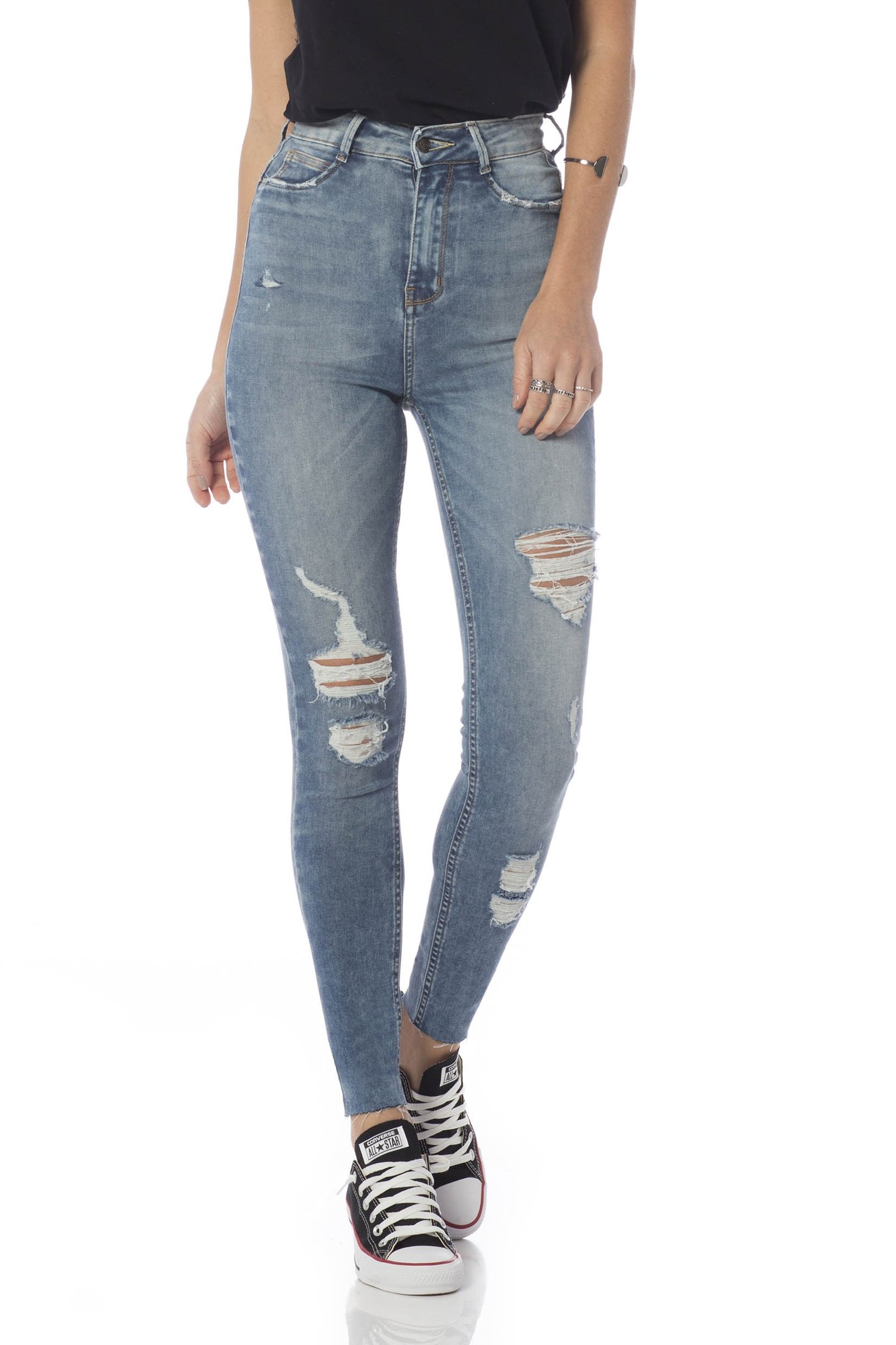 calca skinny hot pants rasgos dz2625 frente proximo denim zero