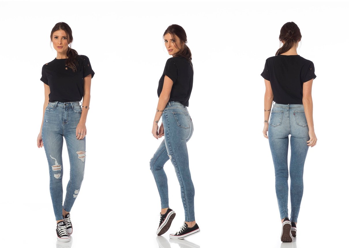 calca skinny hot pants rasgos dz2625 tripla denim zero