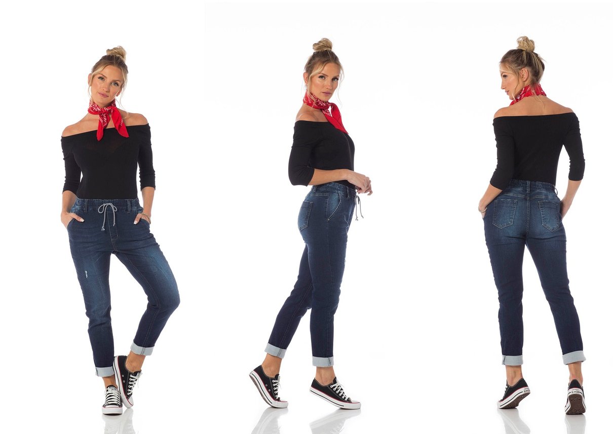 calca jogger sport com elastico dz2629 tripla denim zero