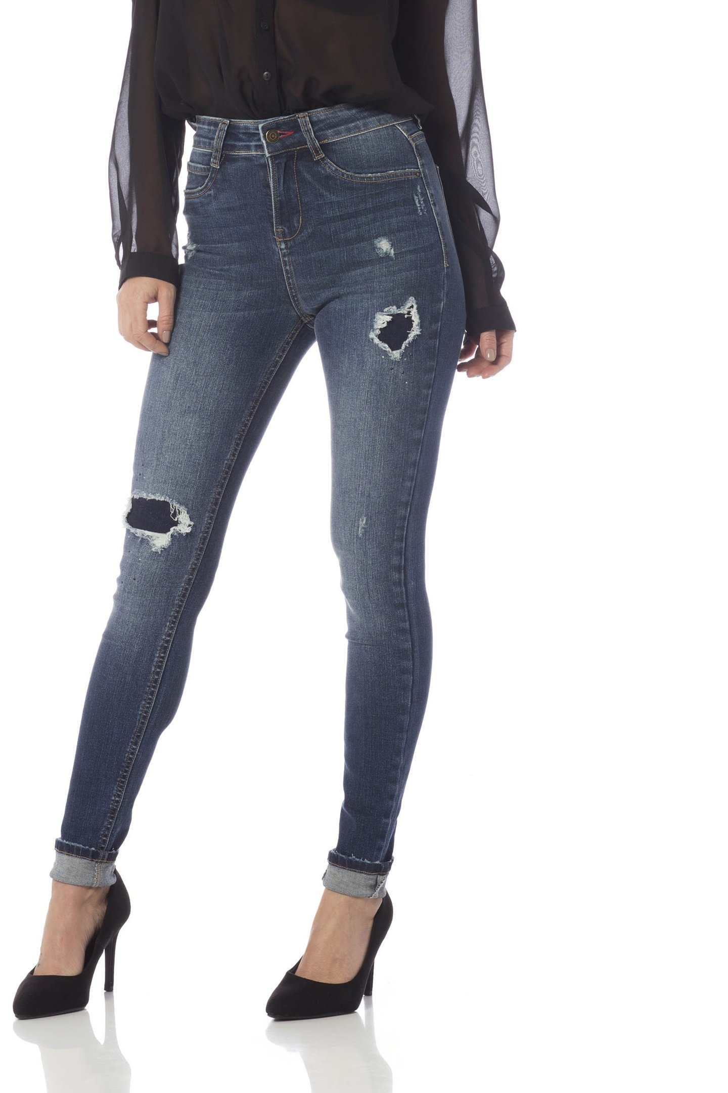 calca skinny media detalhes dz2632 frente proximo denim zero