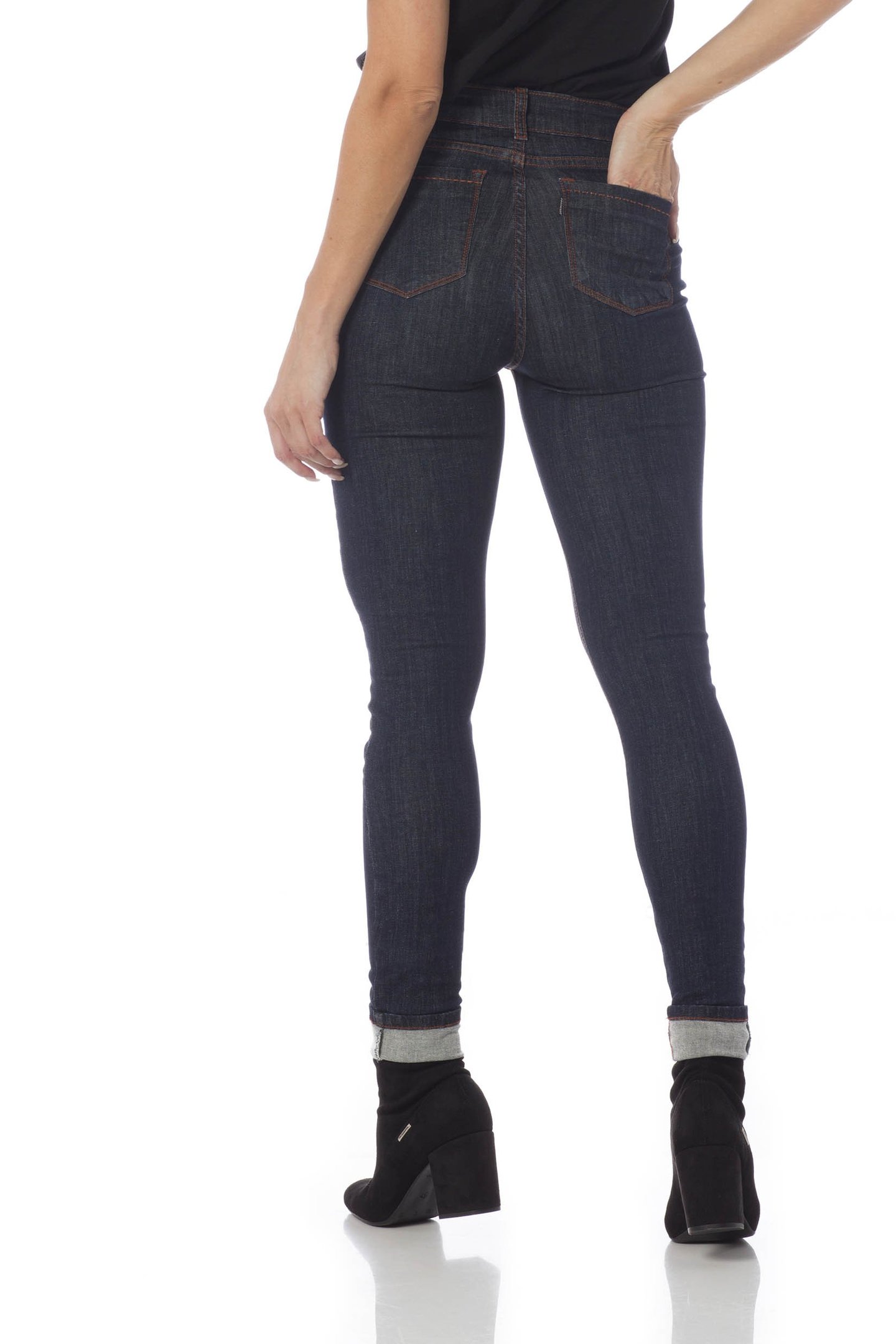 calca skinny media escura dz2639 costas produto denim zero