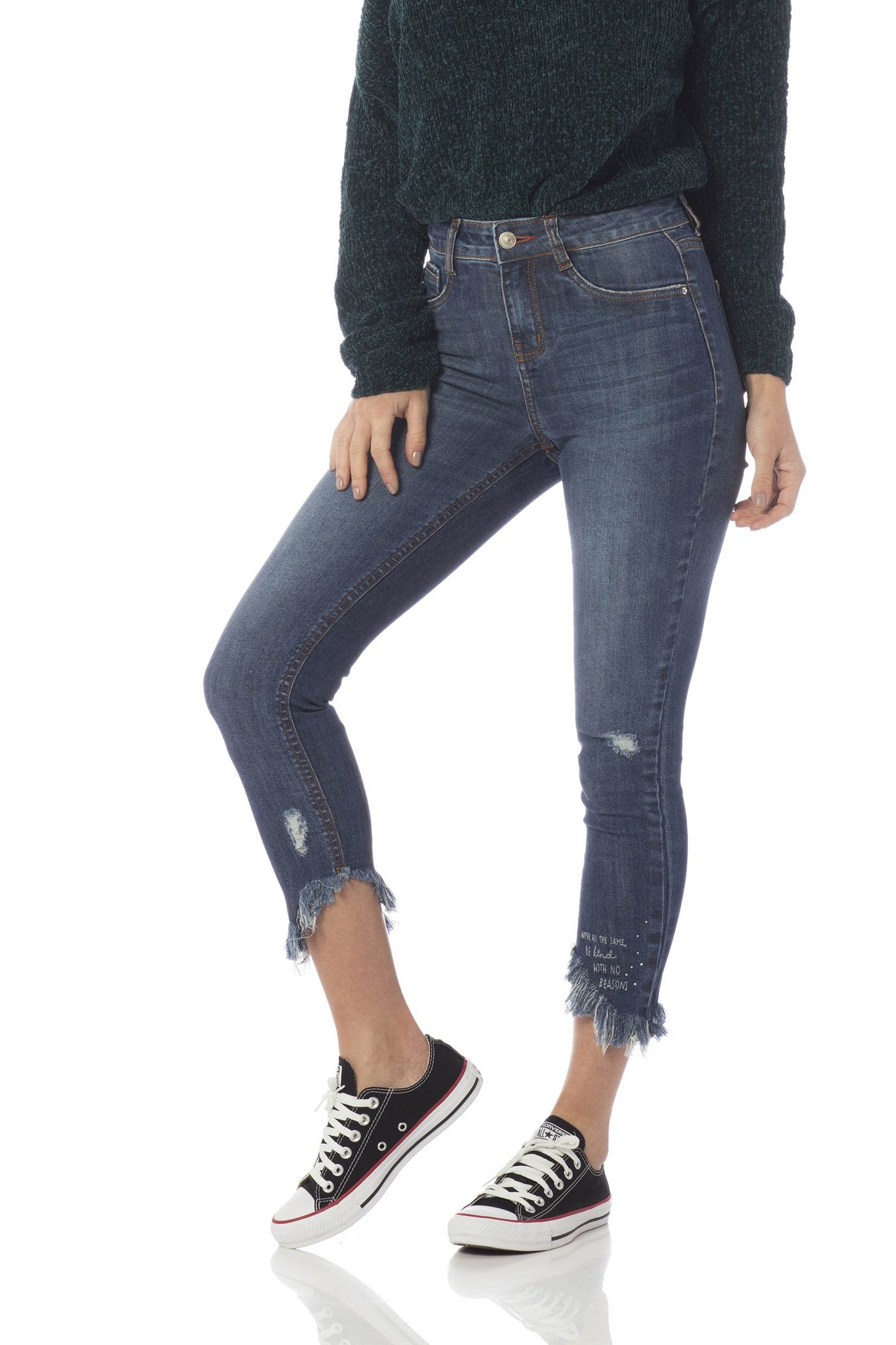 calca skinny media cropped puidos dz2640 frente proximo denim zero