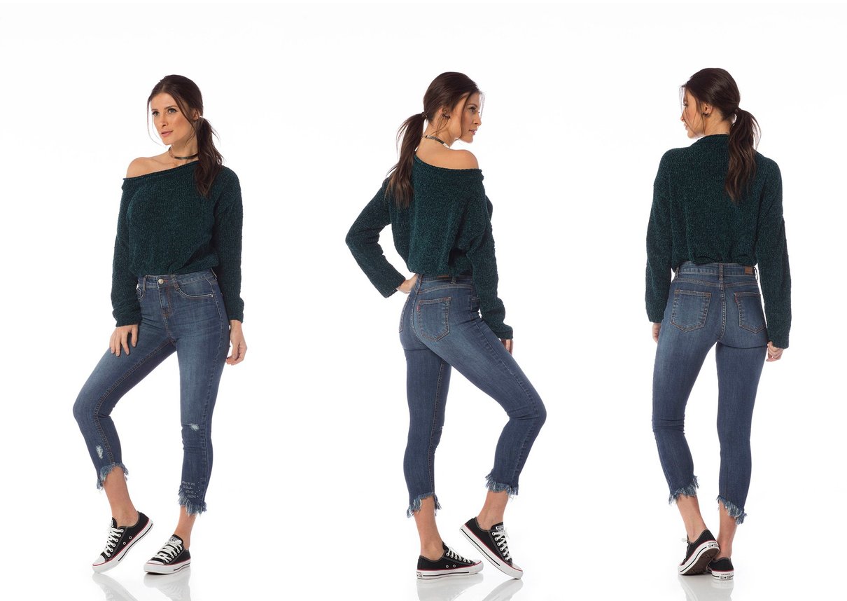 calca skinny media cropped puidos dz2640 tripla denim zero