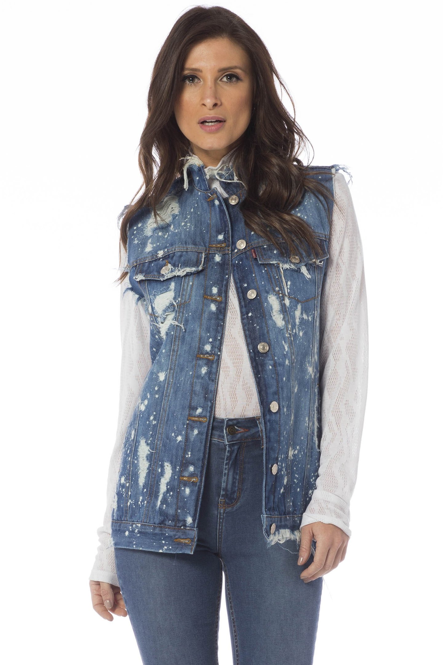 colete jeans oversize puidos dz9074 frente proximo denim zero
