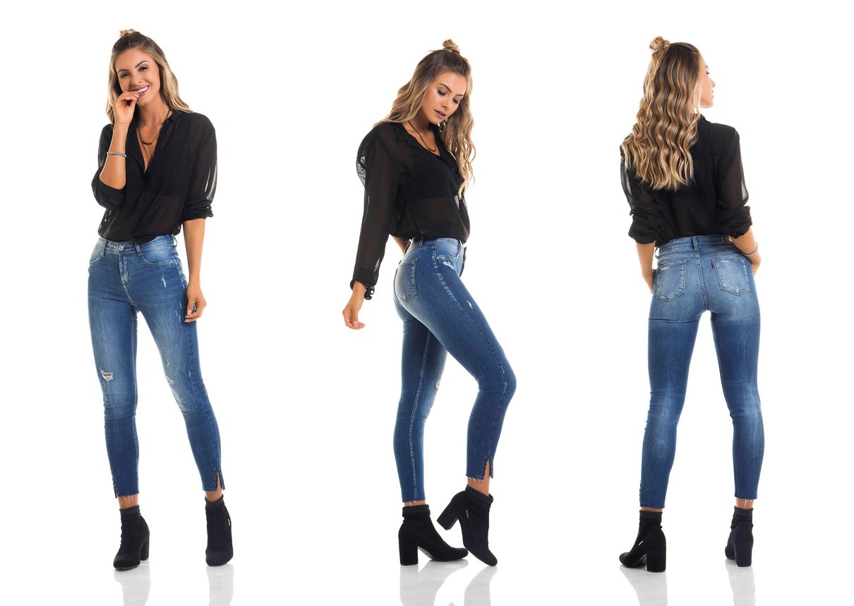 dz2661 calca skinny cropped media tripla