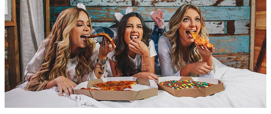 Dia da Pizza com as amigas e Denim Zero