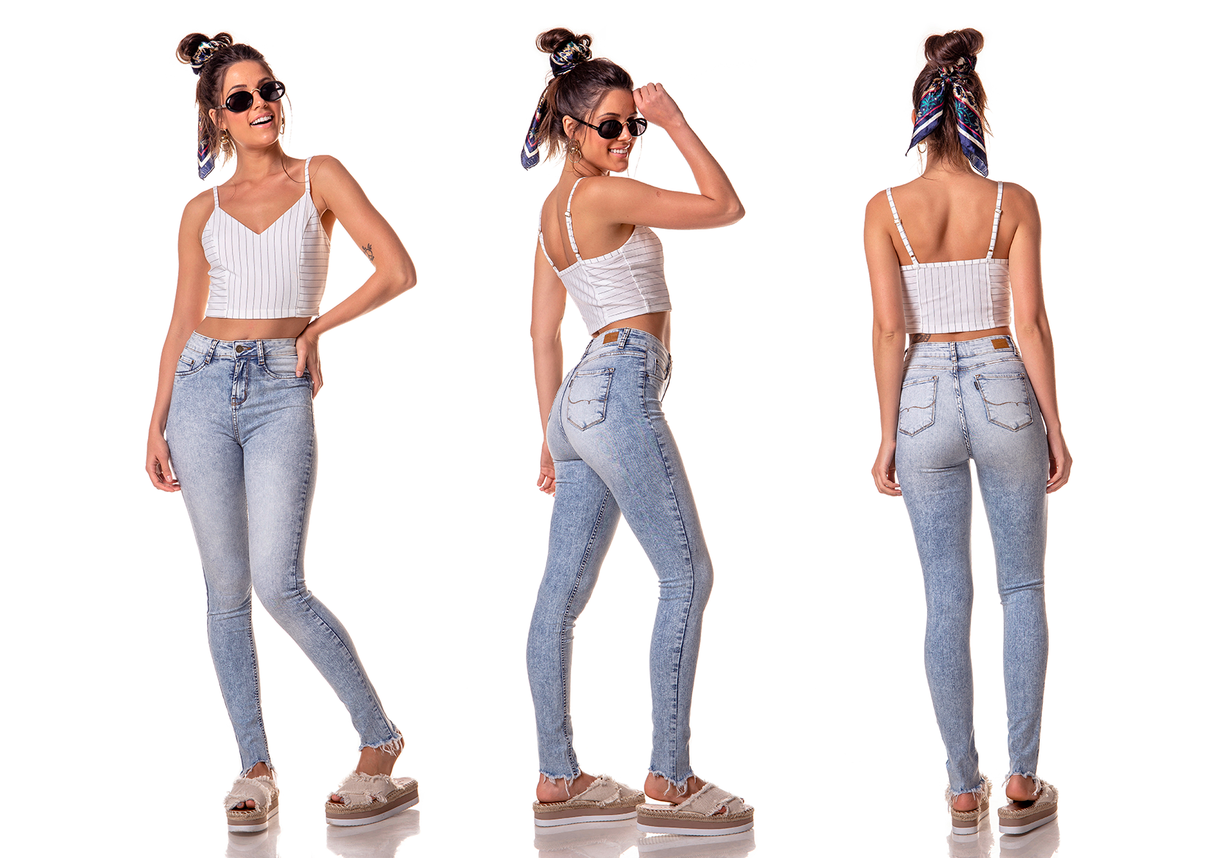 dz2749 calca skinny media marmorizada clara denim zero tripla