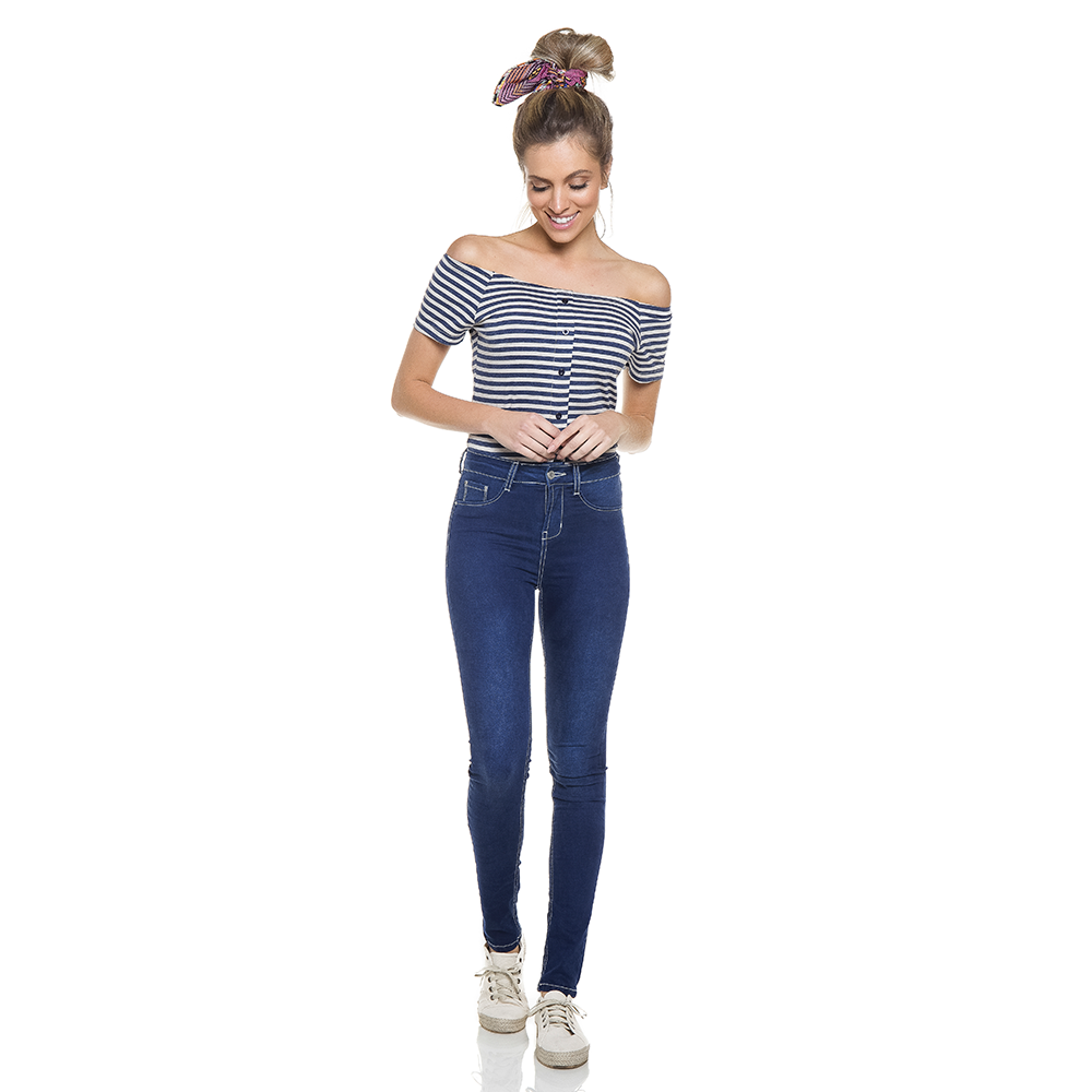 dz2764 calca skinny media frente denim zero