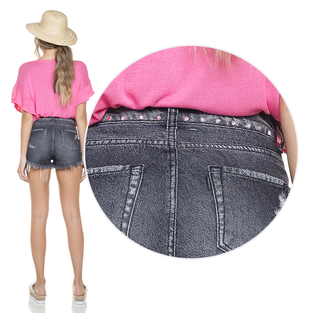 dz6255 shorts setentinha detalhe costas denim zero