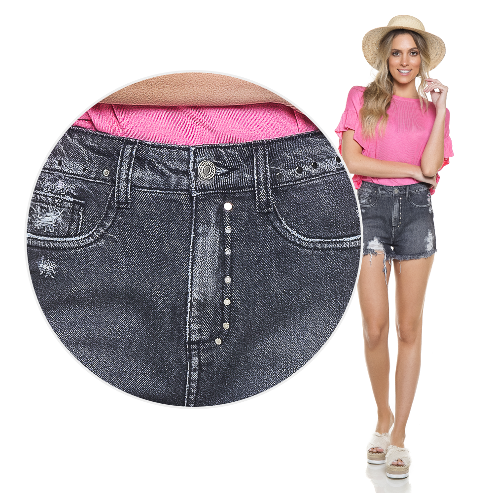 dz6255 shorts setentinha detalhe frente denim zero