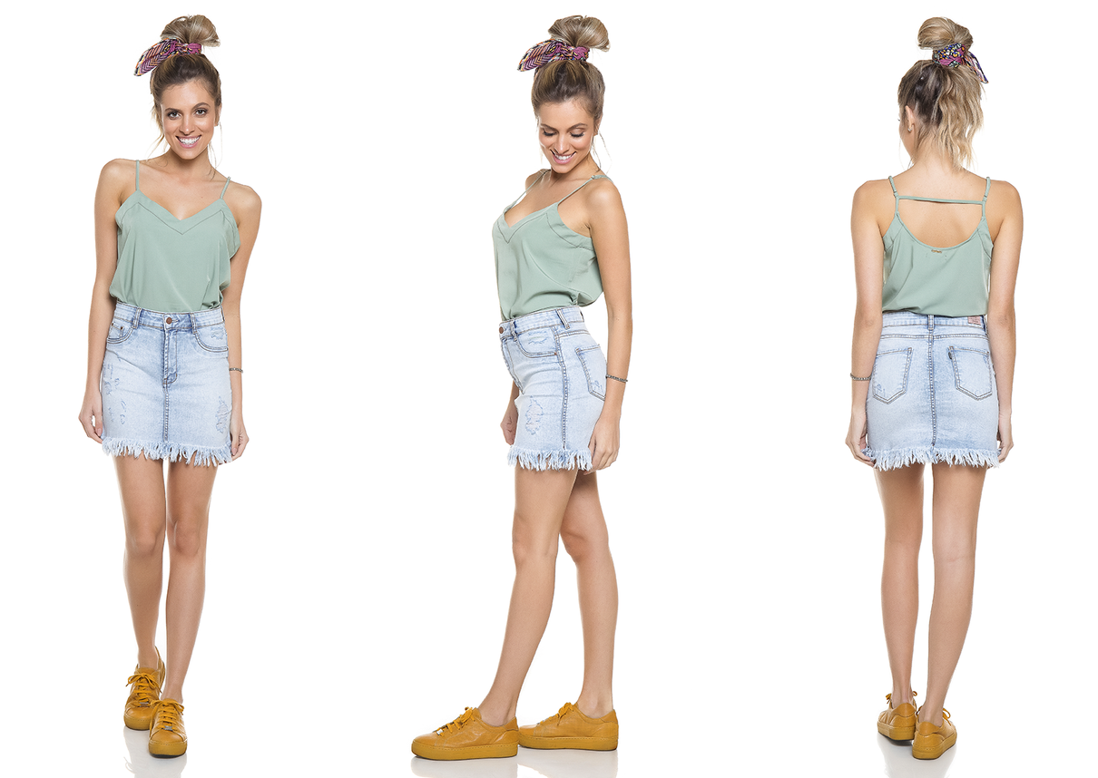 dz7081 saia tubinho tripla denim zero