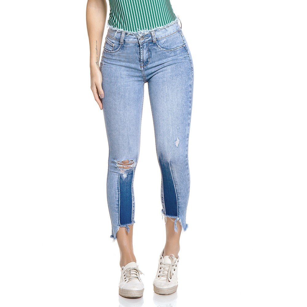 dz2785 calca skinny cropped media zoom frente