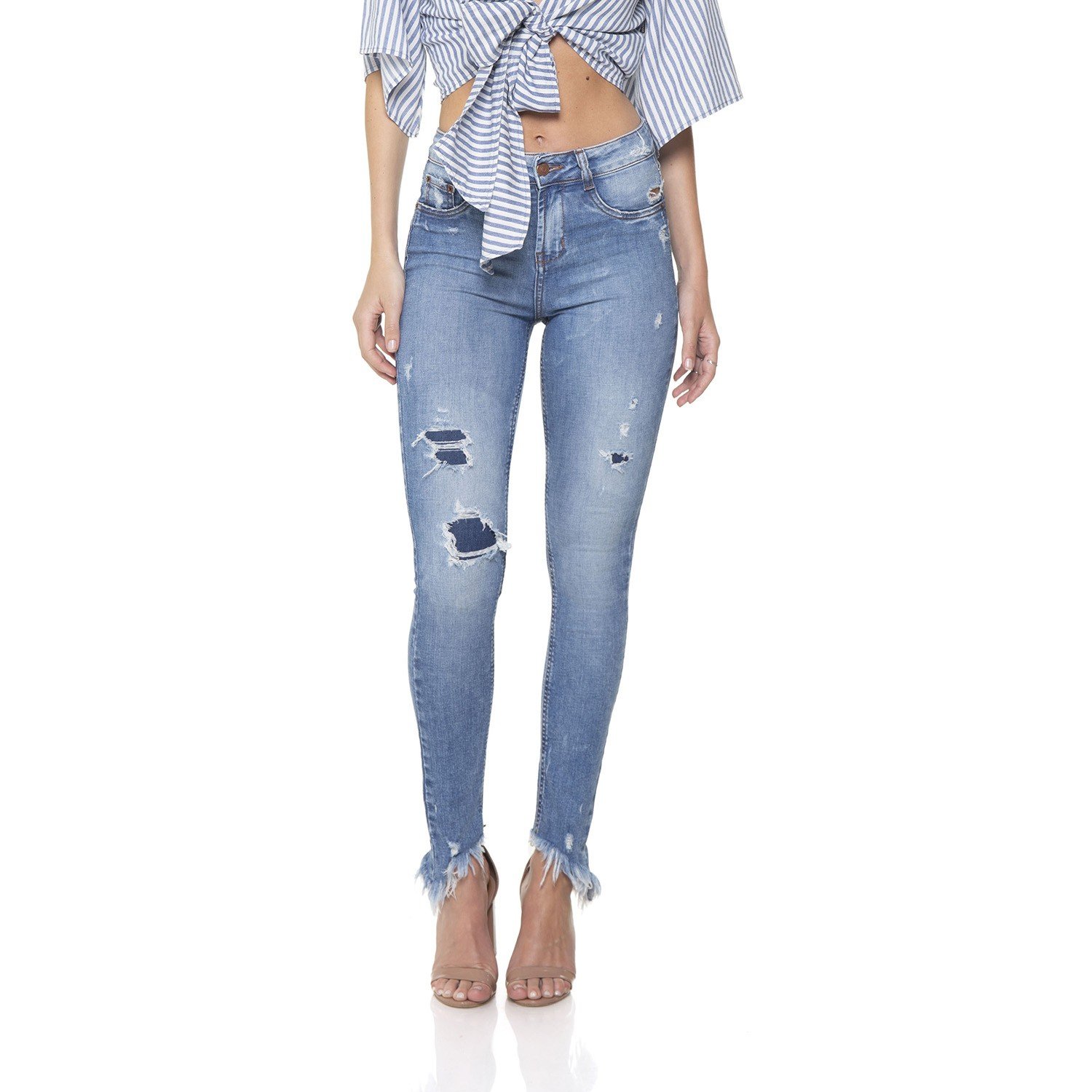 dz2837 calca jeans skinny media com patch aplique denim zero frente prox
