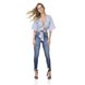 dz11134 cropped jeans listrado denim zero frente dz2839 calca jeans skinny media cigarrete media frt