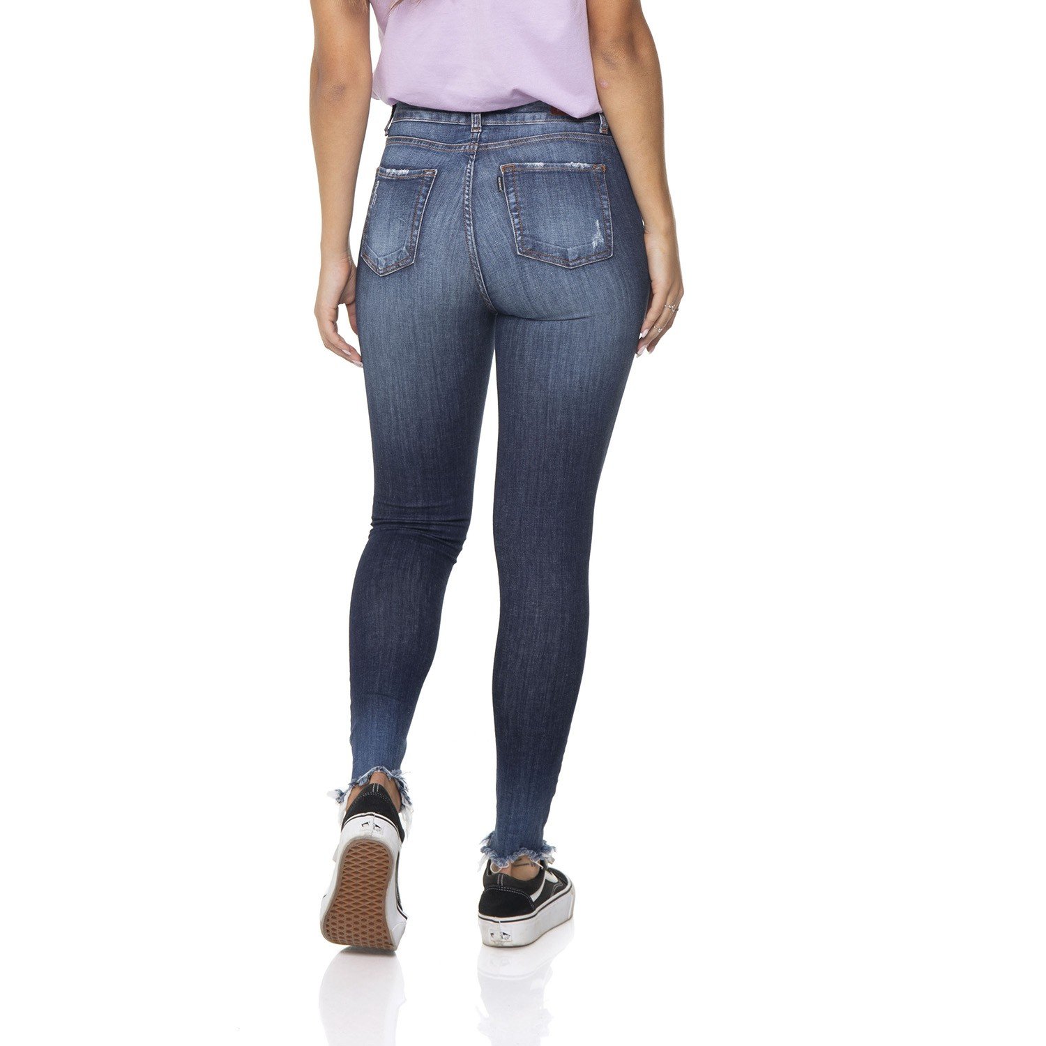 dz2846 calca jeans skinny media cigarrete denim zero costas prox