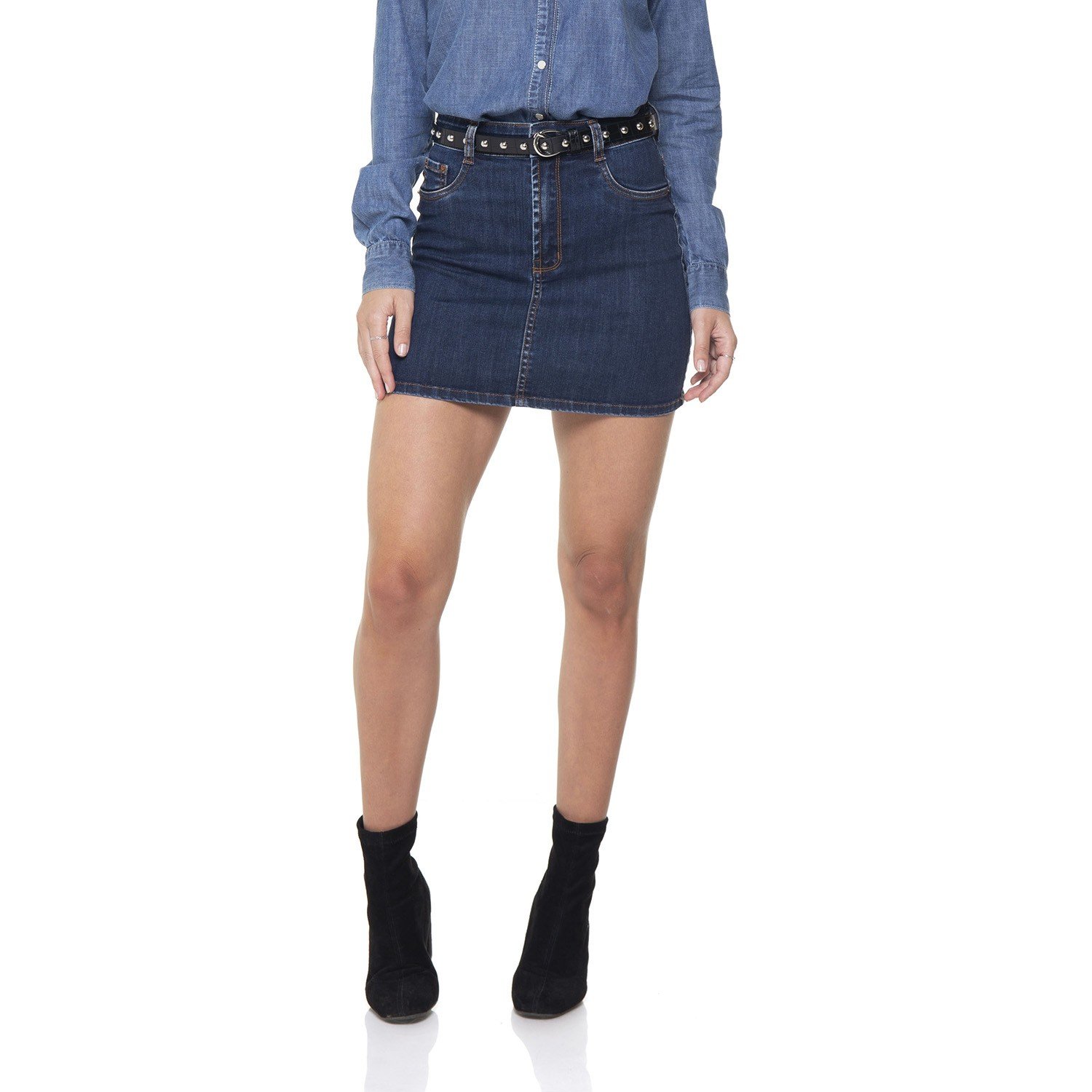 dz7089 saia jeans tubinho escura denim zero frente prox