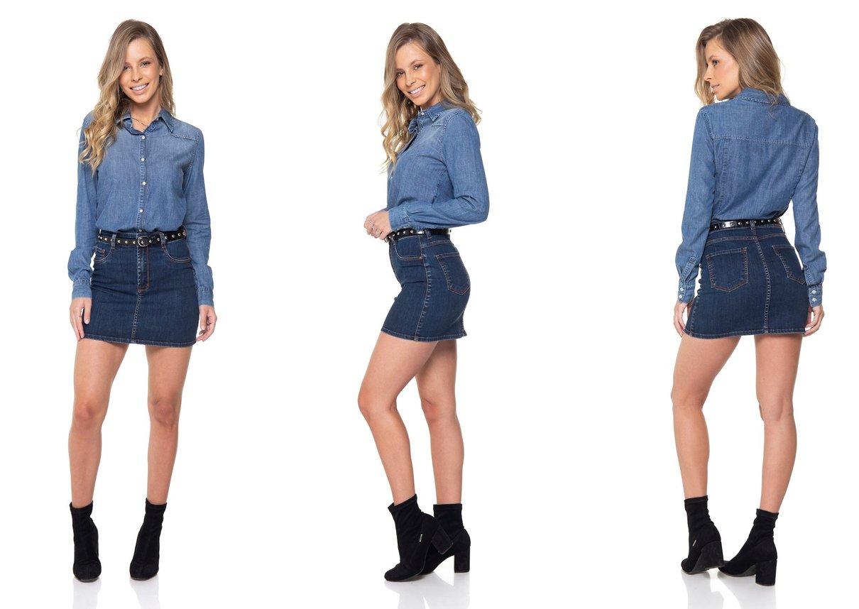 dz7089 saia jeans tubinho escura denim zero tripla