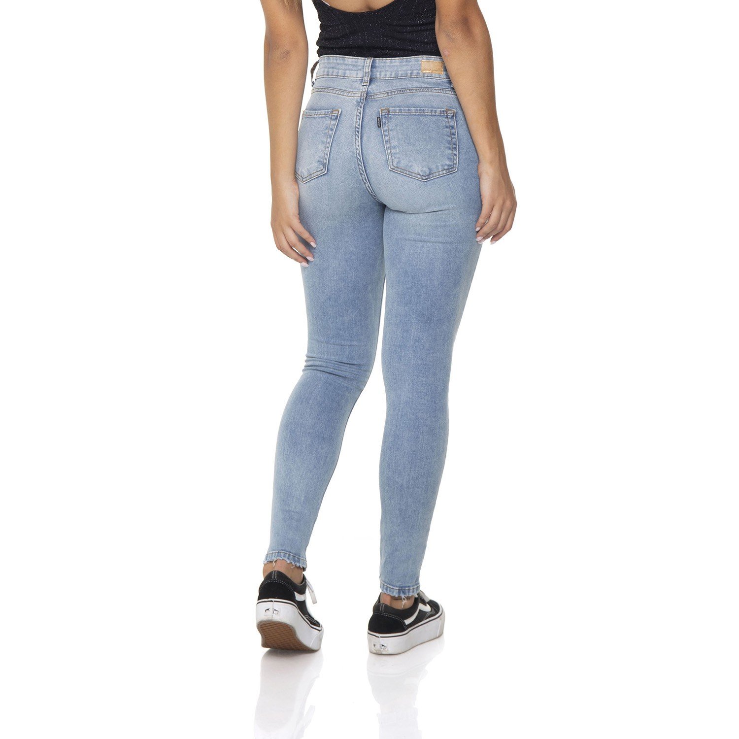 dz2853 calca jeans skinny media com rasgos denim zero costas prox