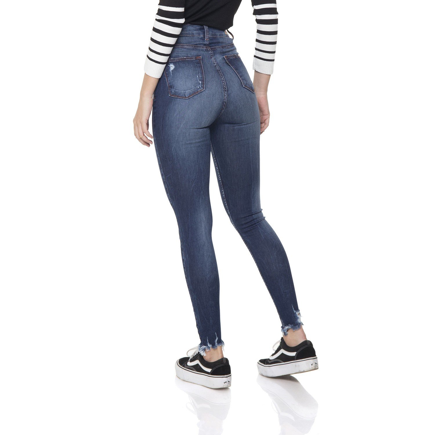 dz2865 calca jeans skinny hot pants cigarrete denim zero costas prox