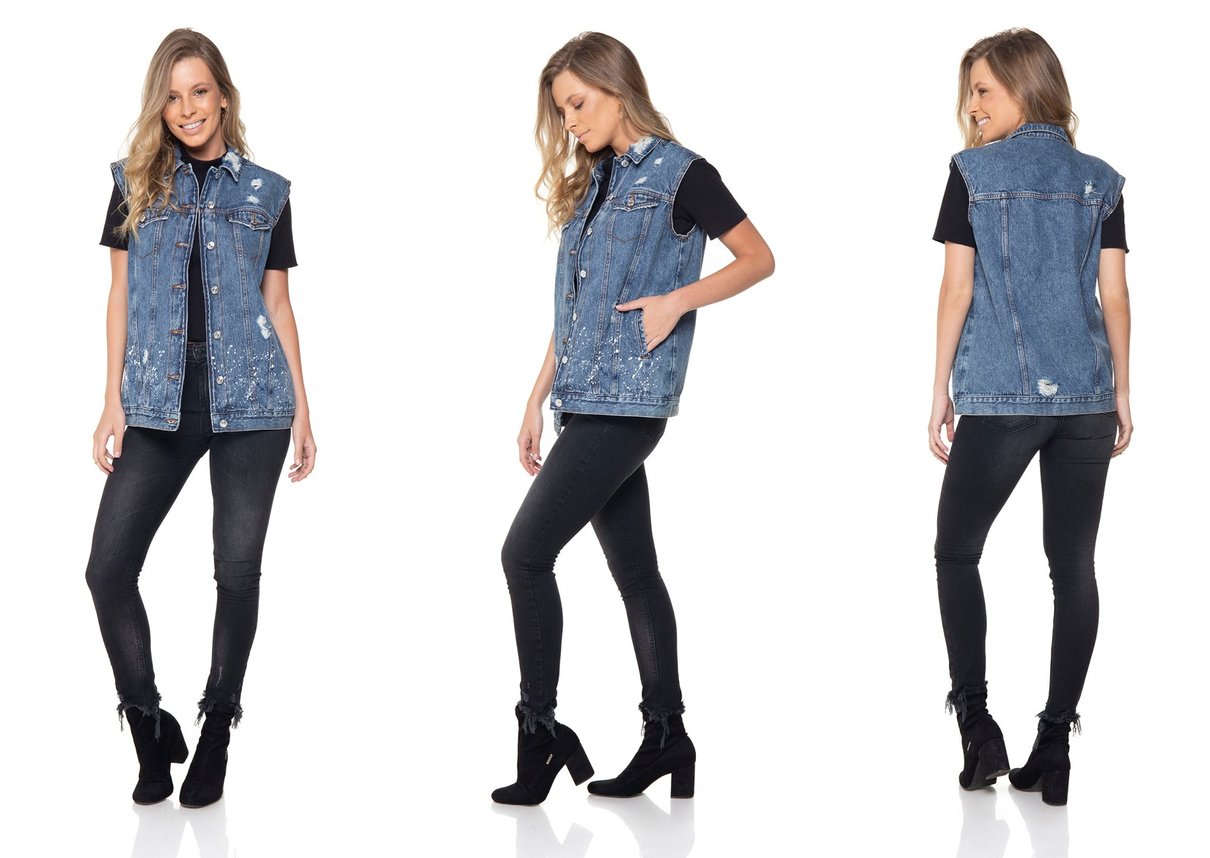 dz9087 colete oversize jeans denim zero tripla