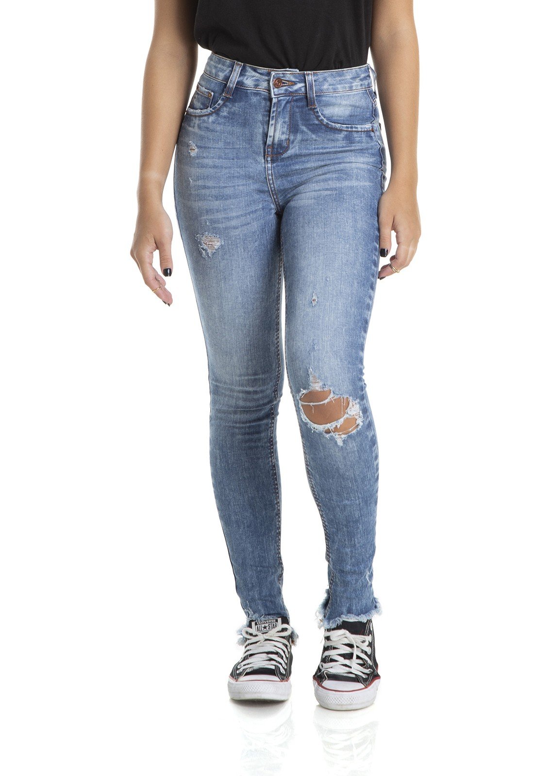 dz2877 calca skinny cigarrete media rasgo denim zero frente crop