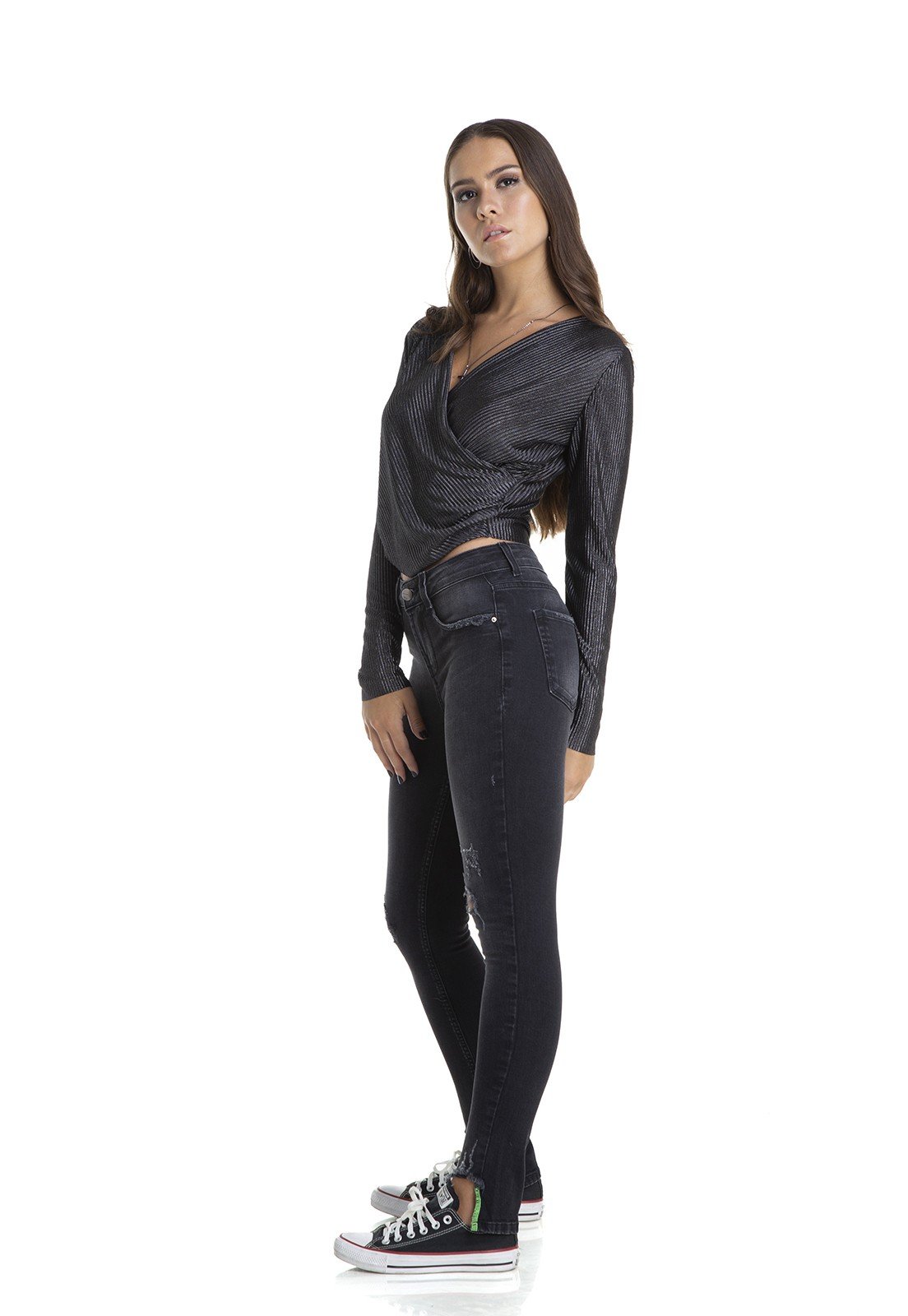 dz2881 calca skinny cigarrete media black neon denim zero lateral