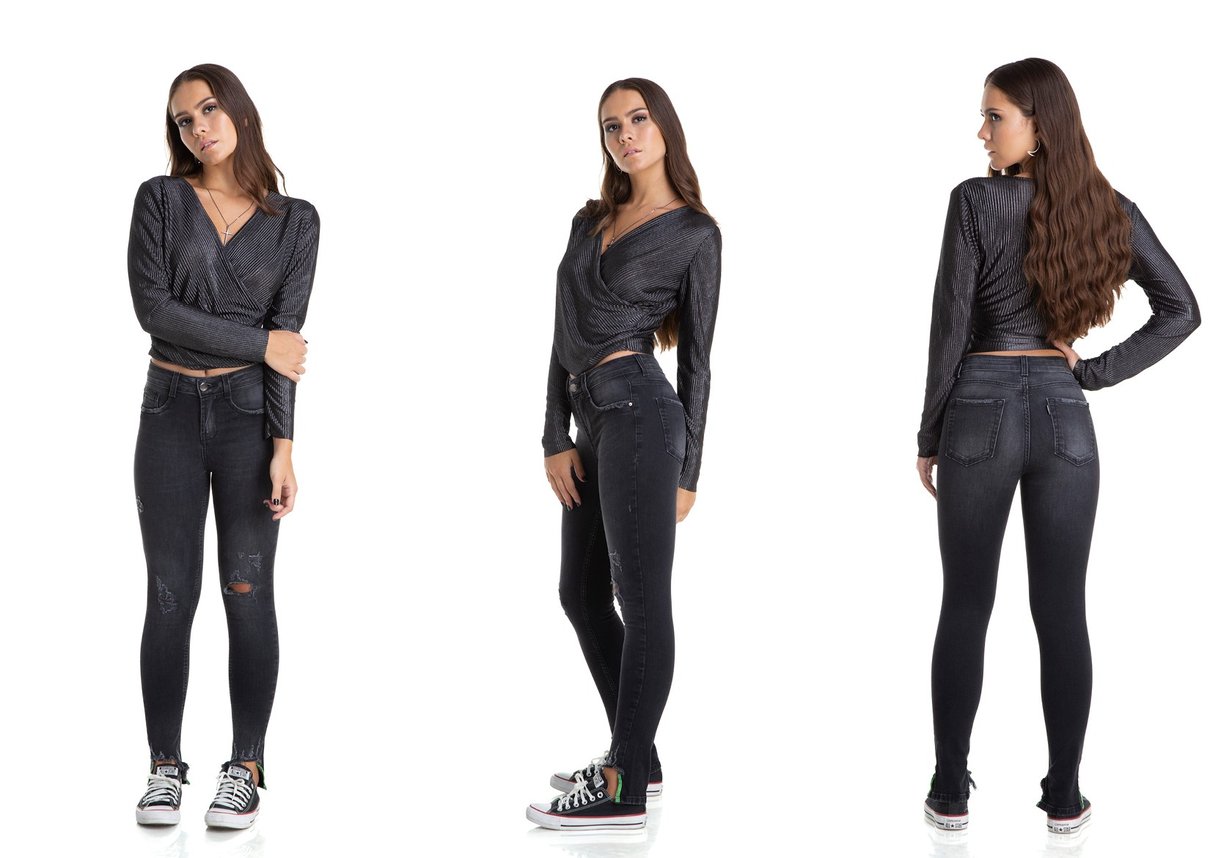 dz2881 calca skinny cigarrete media black neon denim zero trio