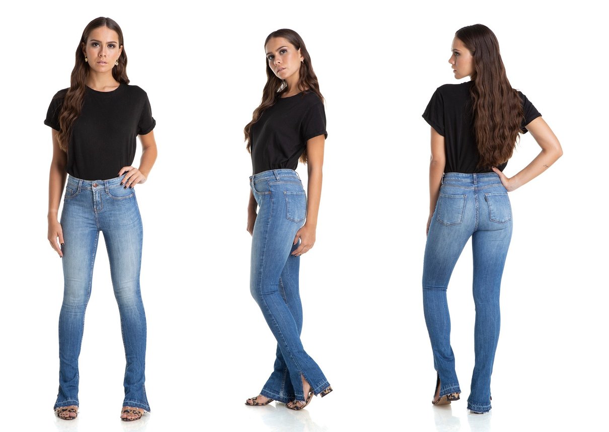 dz2888 calca new boot cut media estonada denim zero trio