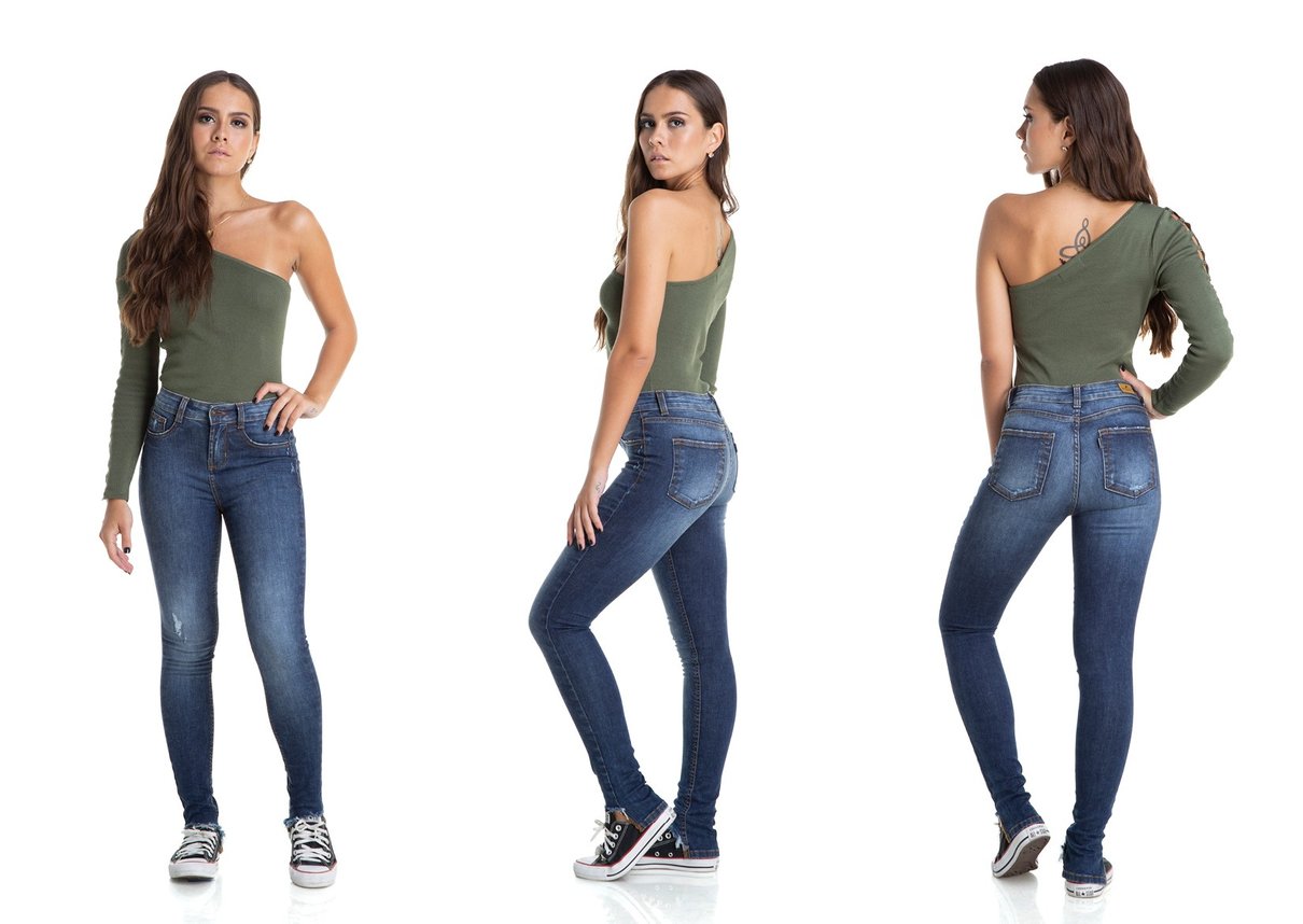 dz2871 calca skinny media barra mullet denim zero trio