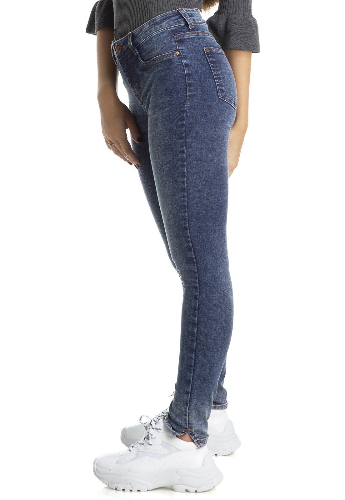 dz2884 calca skinny cigarrete media bigodes denim zero lateral crop