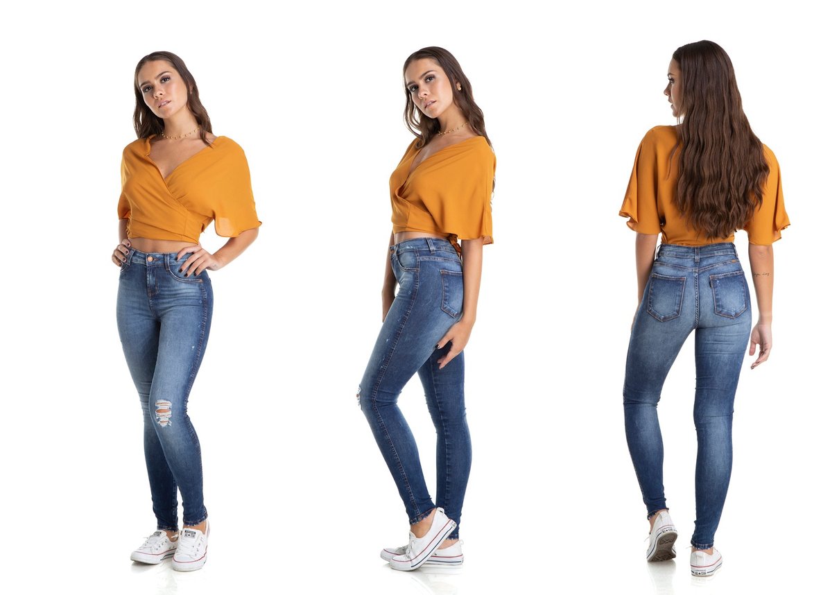 dz2921 calca skinny media cigarrete puidos denim zero trio