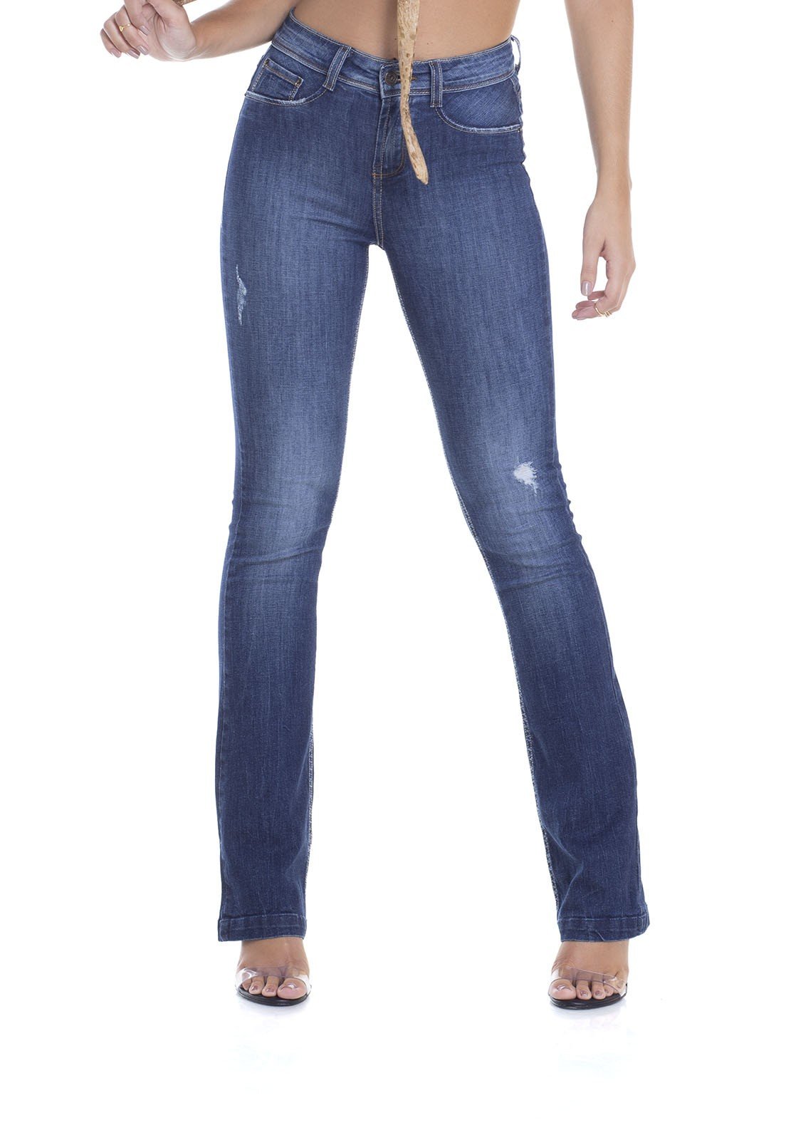 dz2914 calca boot cut media puidos denim zero frente crop