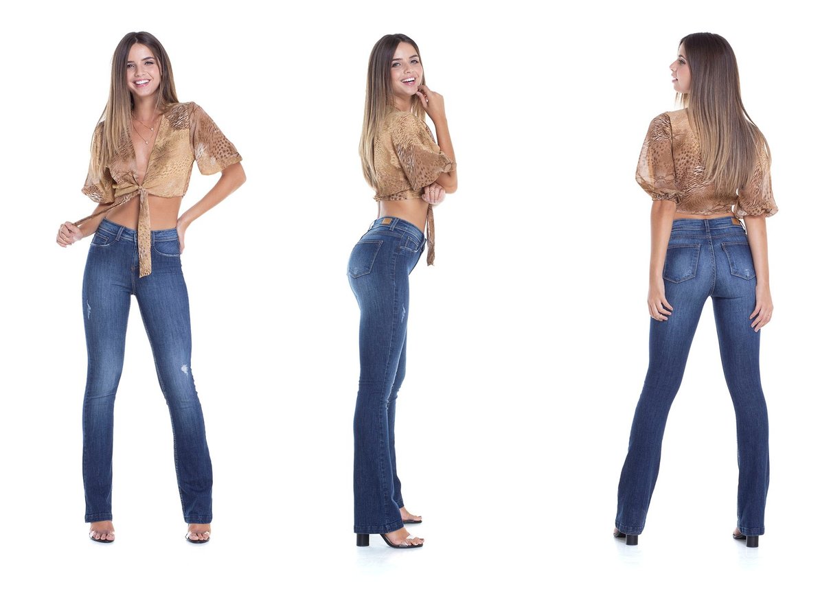 dz2914 calca boot cut media puidos denim zero trio decsricao